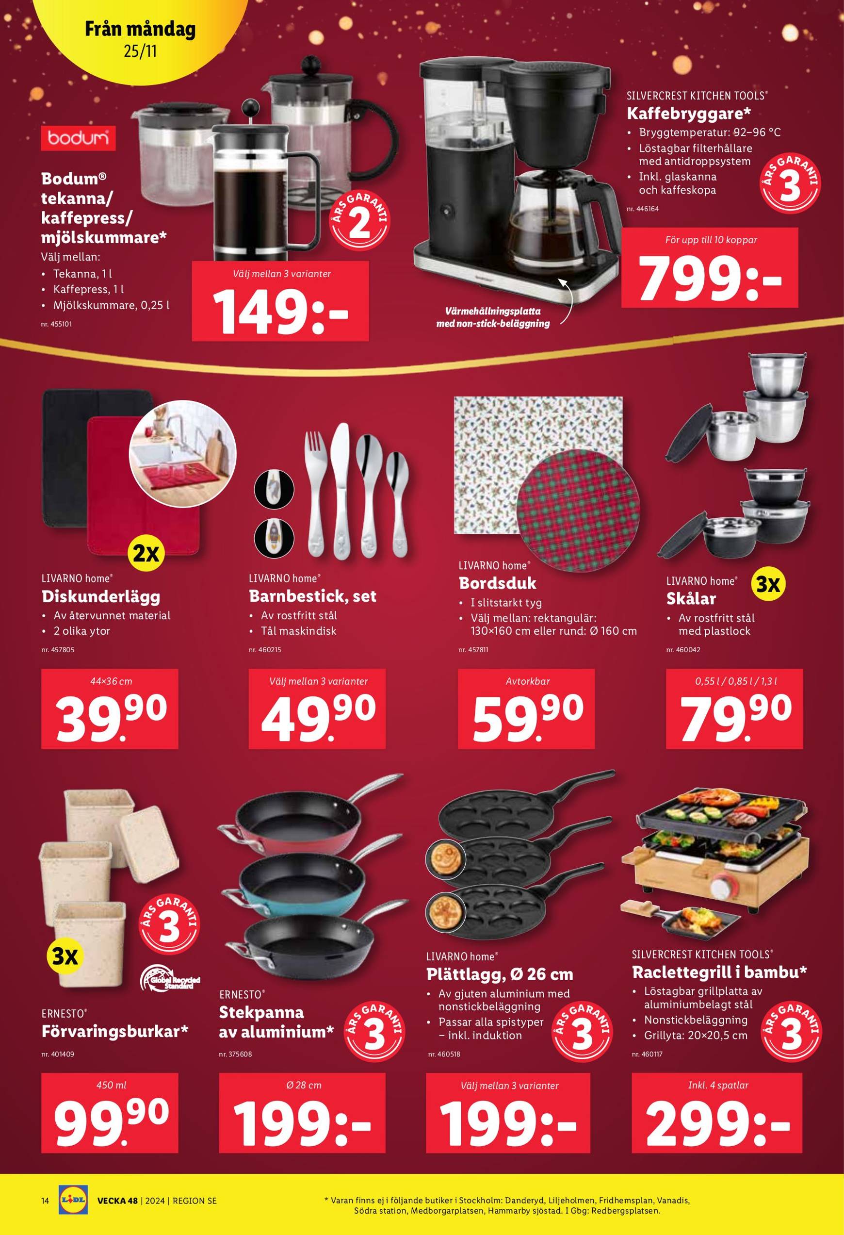 Lidl-reklambladet är giltigt från 25.11. - 01.12. 16