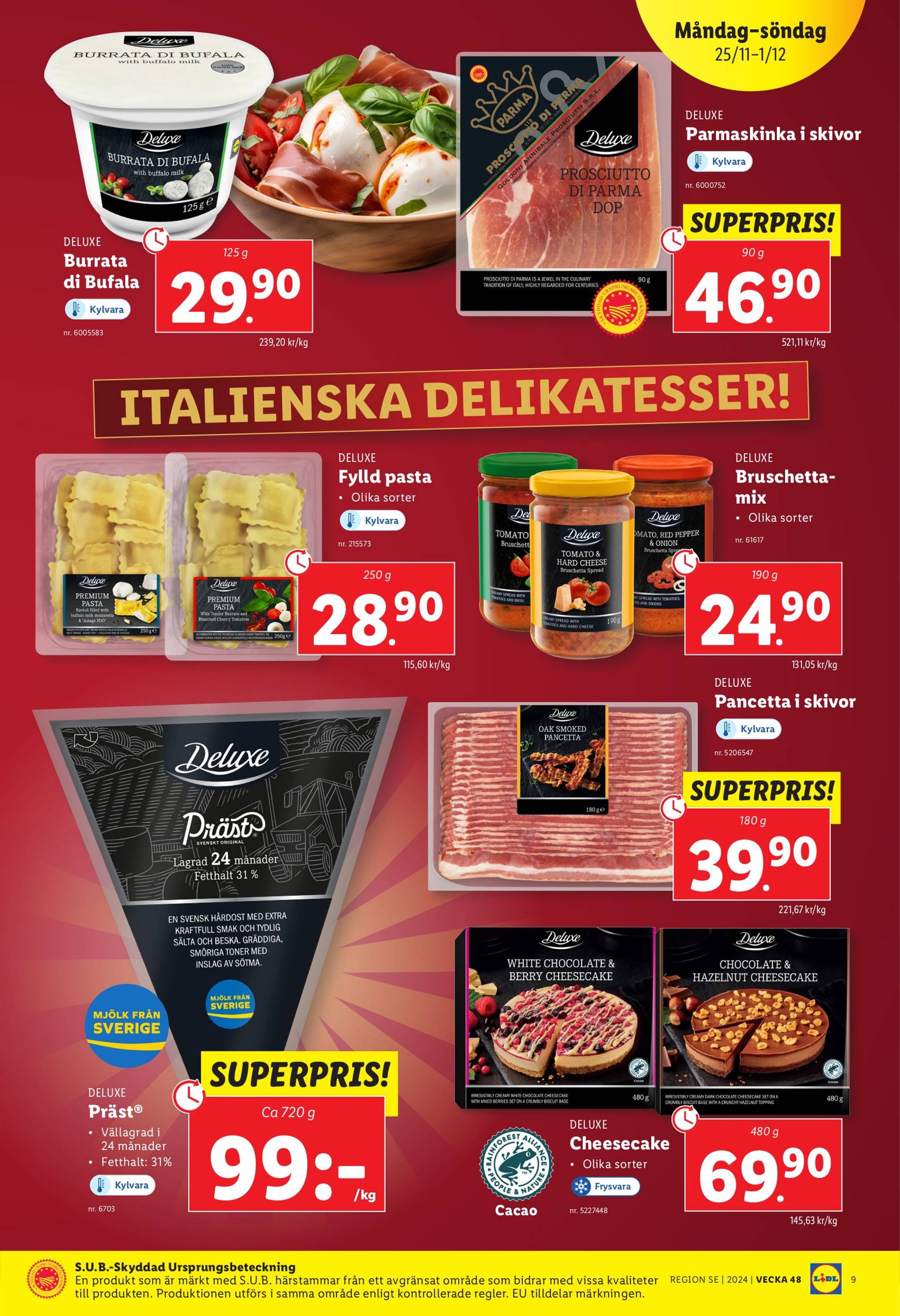 Lidl-reklambladet är giltigt från 25.11. - 01.12. 9