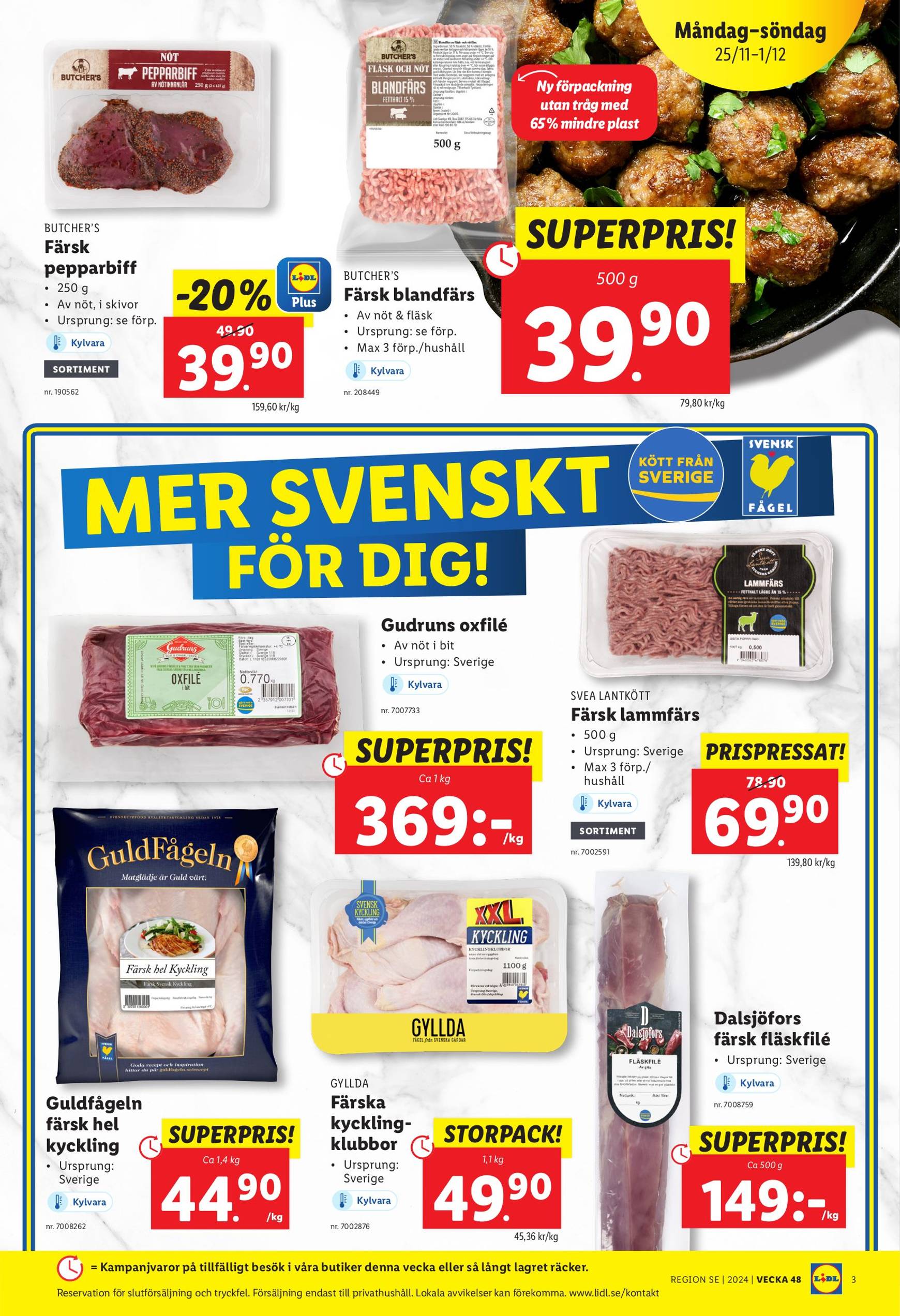 Lidl-reklambladet är giltigt från 25.11. - 01.12. 3