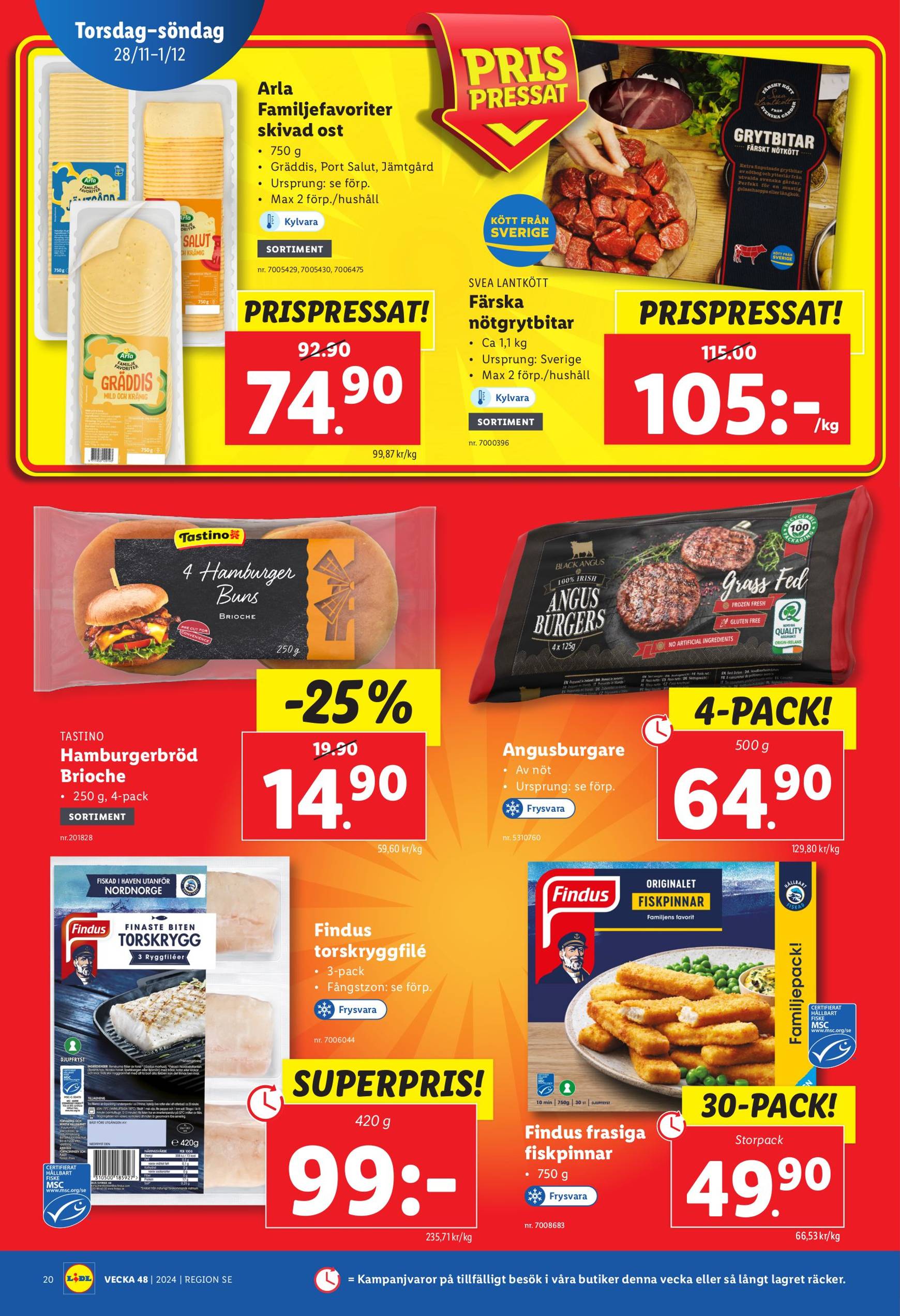 Lidl-reklambladet är giltigt från 25.11. - 01.12. 24