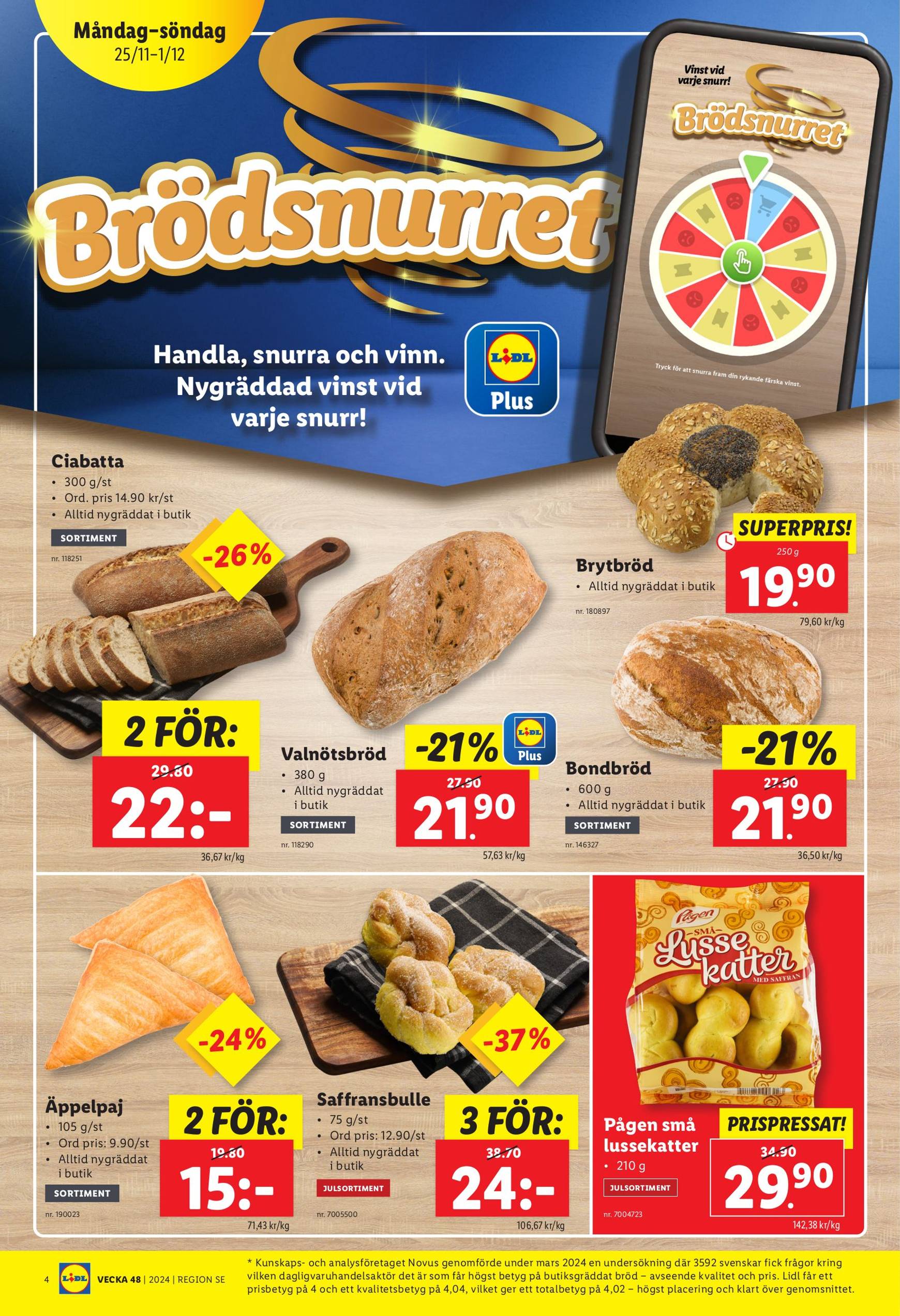 Lidl-reklambladet är giltigt från 25.11. - 01.12. 4