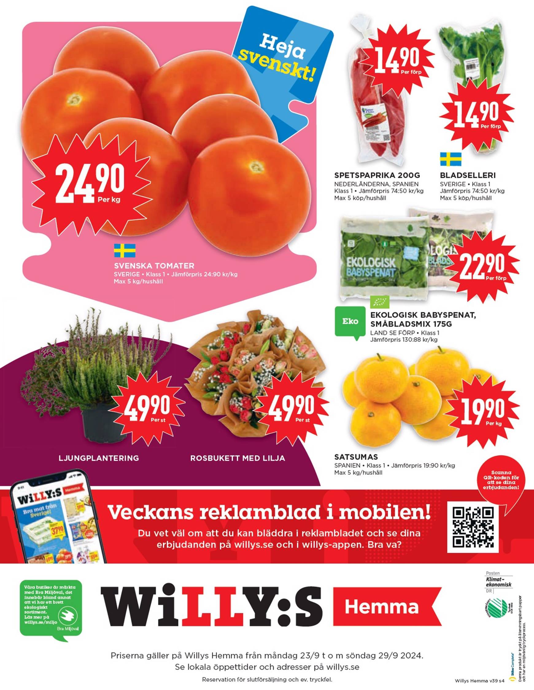 Willy's - Hemma-reklambladet giltigt från 23.09. - 29.09. 4