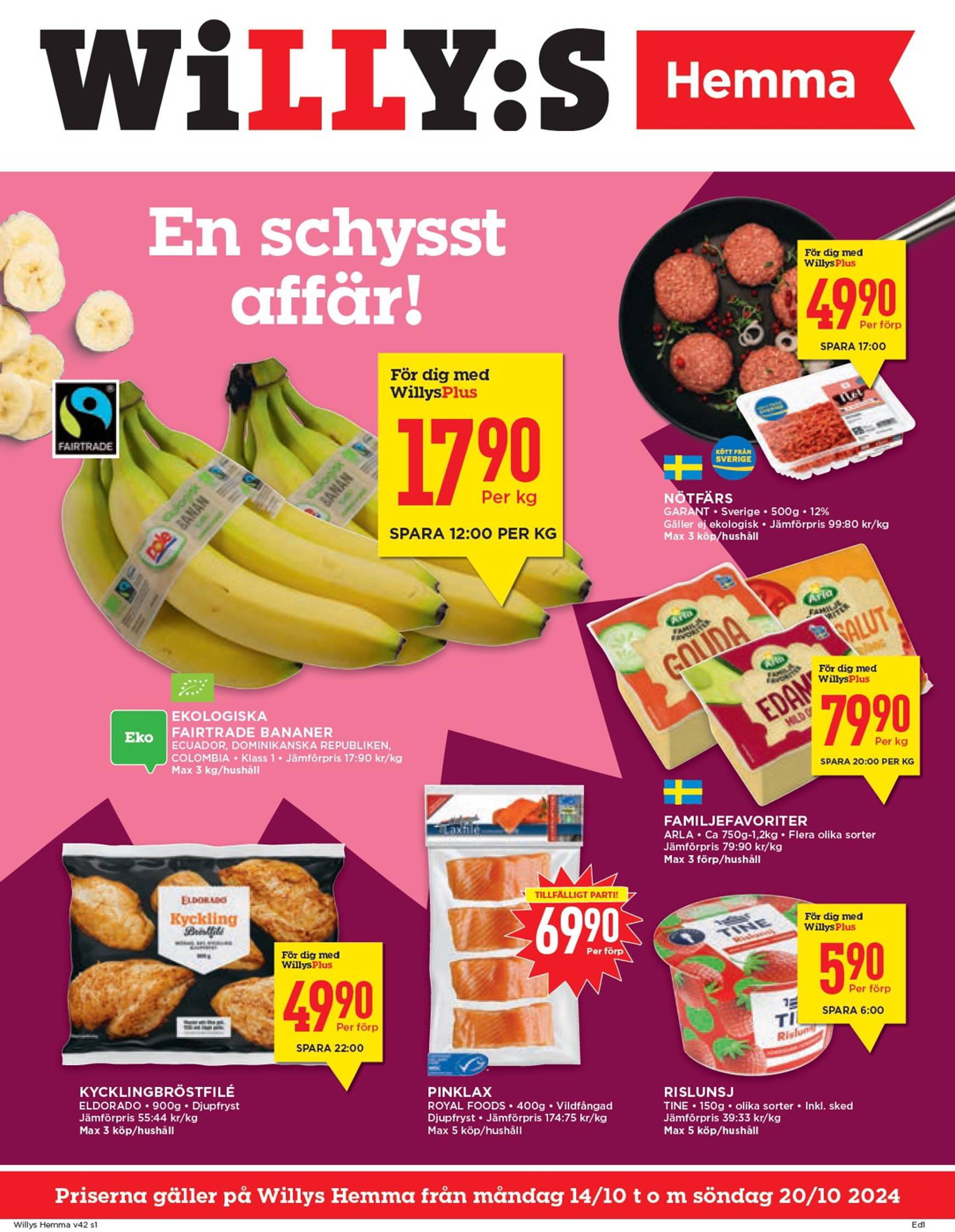 Willy's - Hemma-reklambladet är giltigt från 14.10. - 20.10.