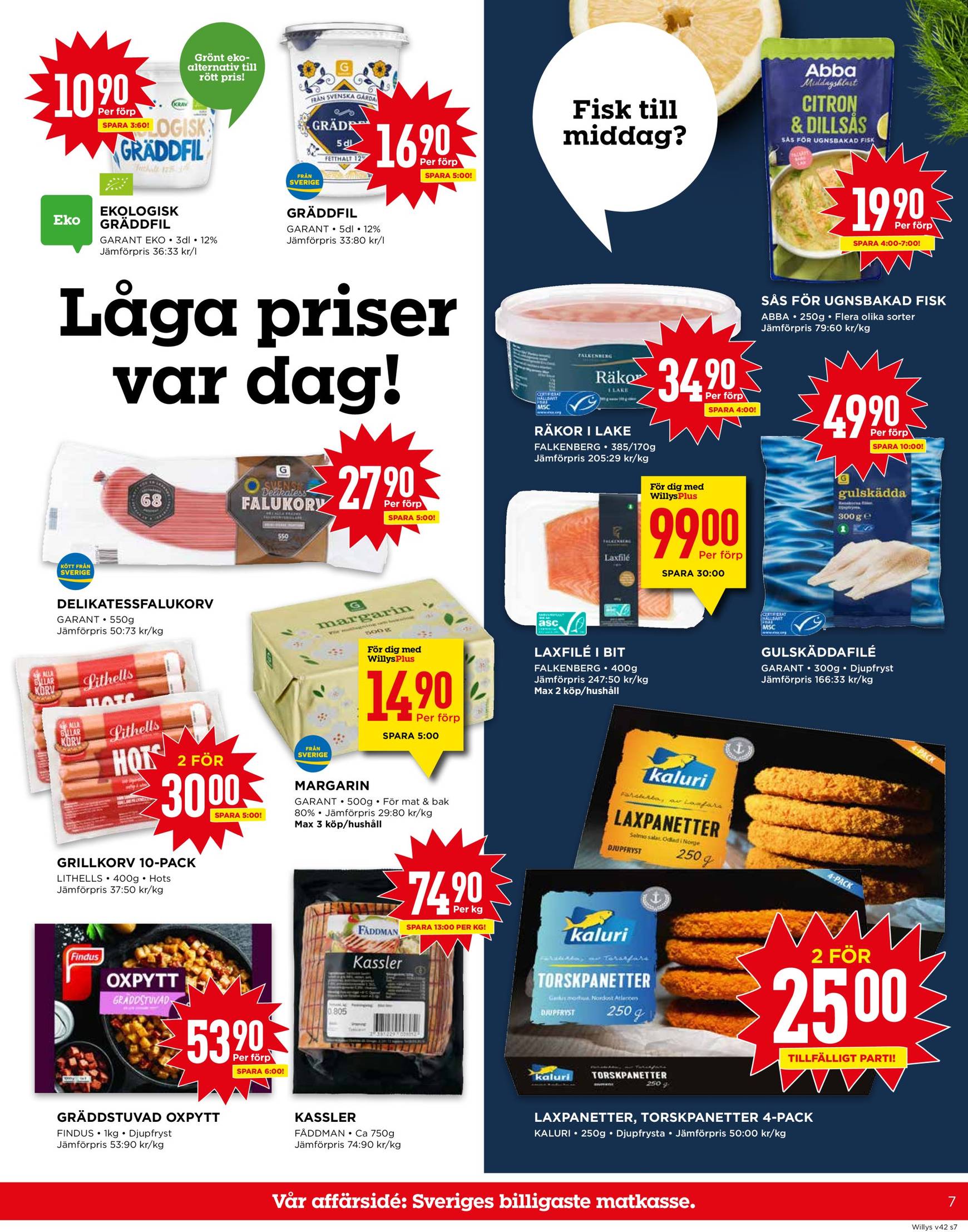 Willy's-reklambladet är giltigt från 14.10. - 20.10. 7