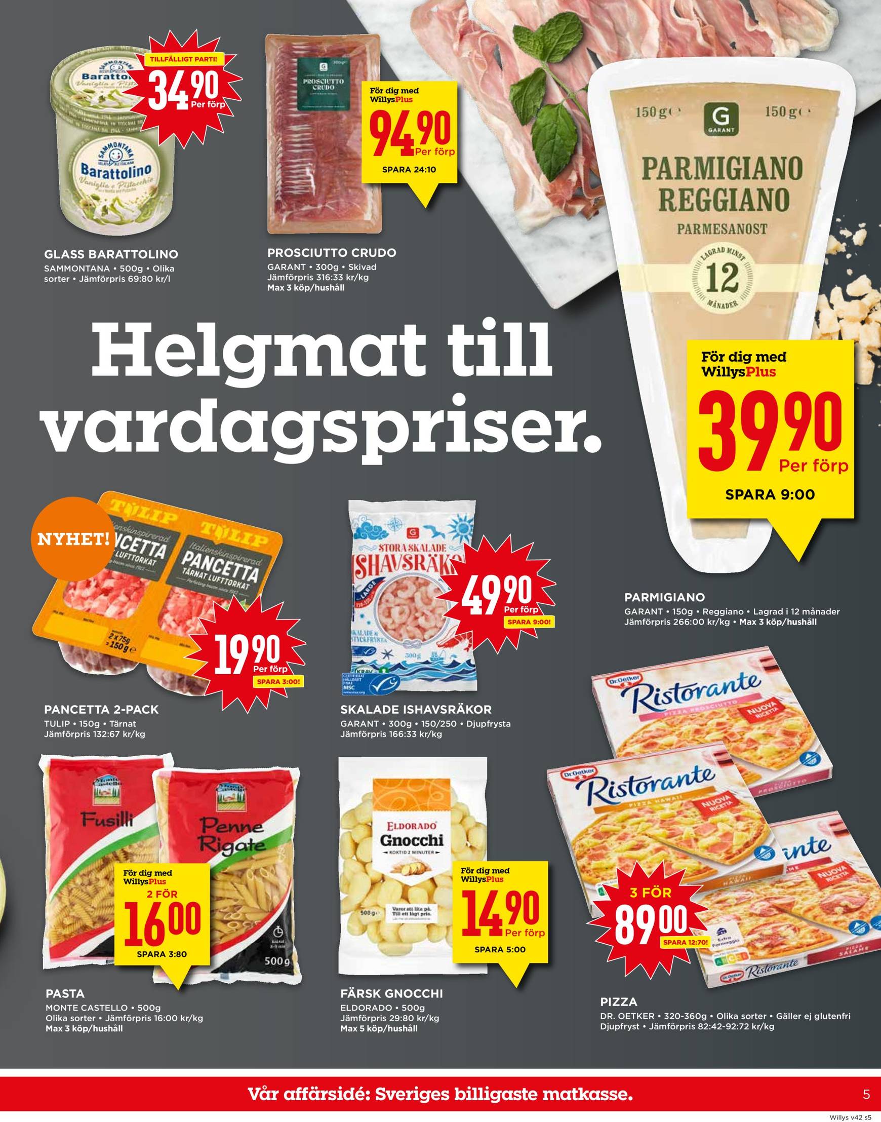 Willy's-reklambladet är giltigt från 14.10. - 20.10. 5