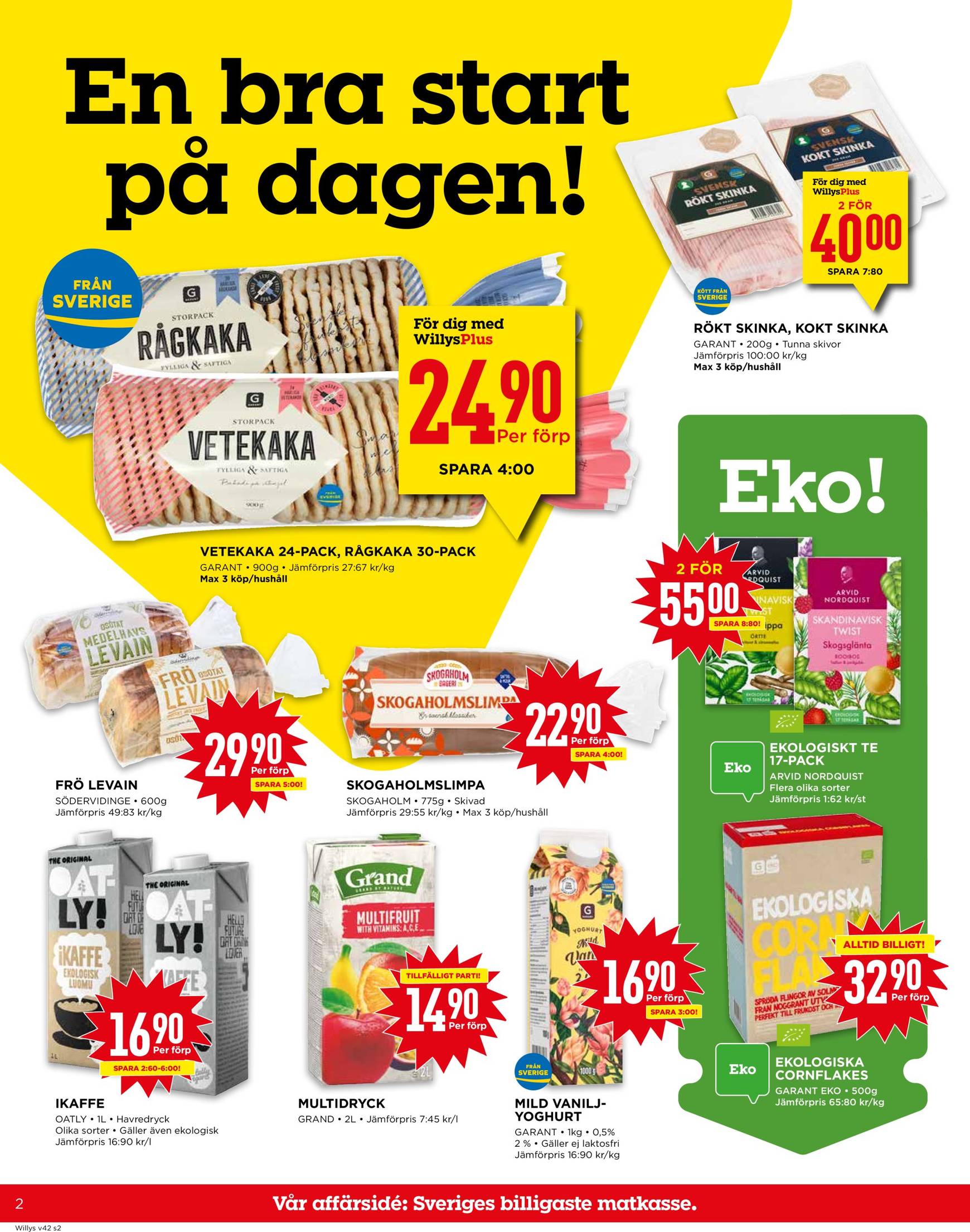 Willy's-reklambladet är giltigt från 14.10. - 20.10. 2