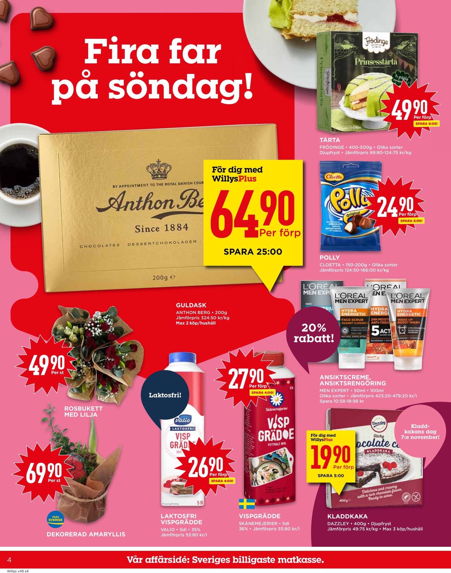 Willy's-reklambladet är giltigt från 04.11. - 10.11. 4