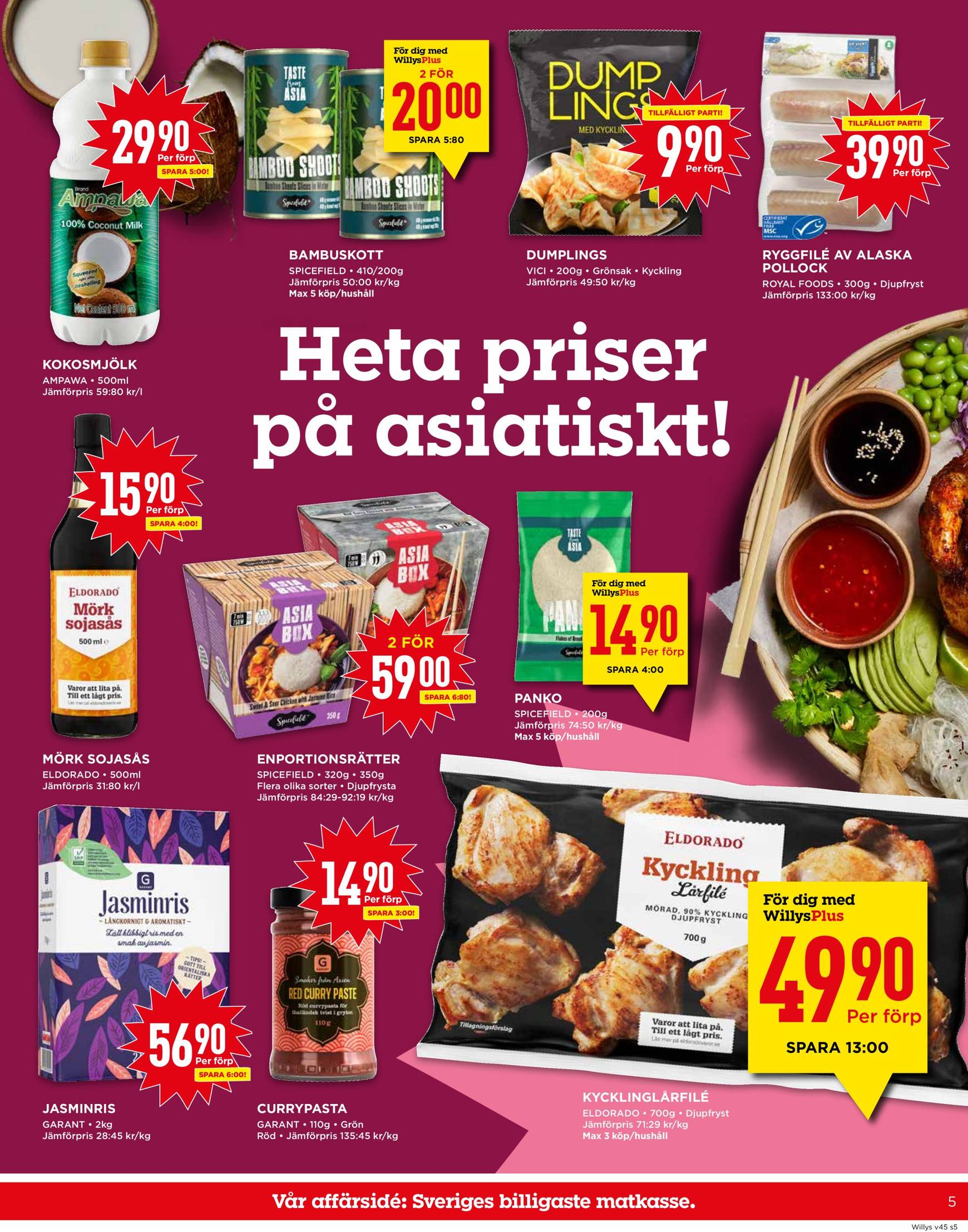 Willy's-reklambladet är giltigt från 04.11. - 10.11. 5