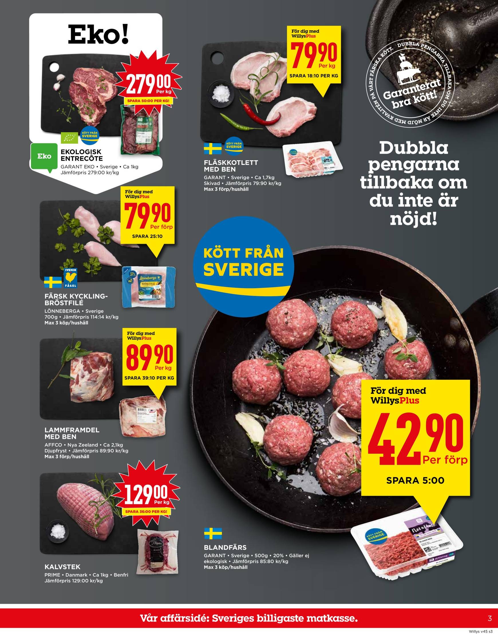 Willy's-reklambladet är giltigt från 04.11. - 10.11. 3