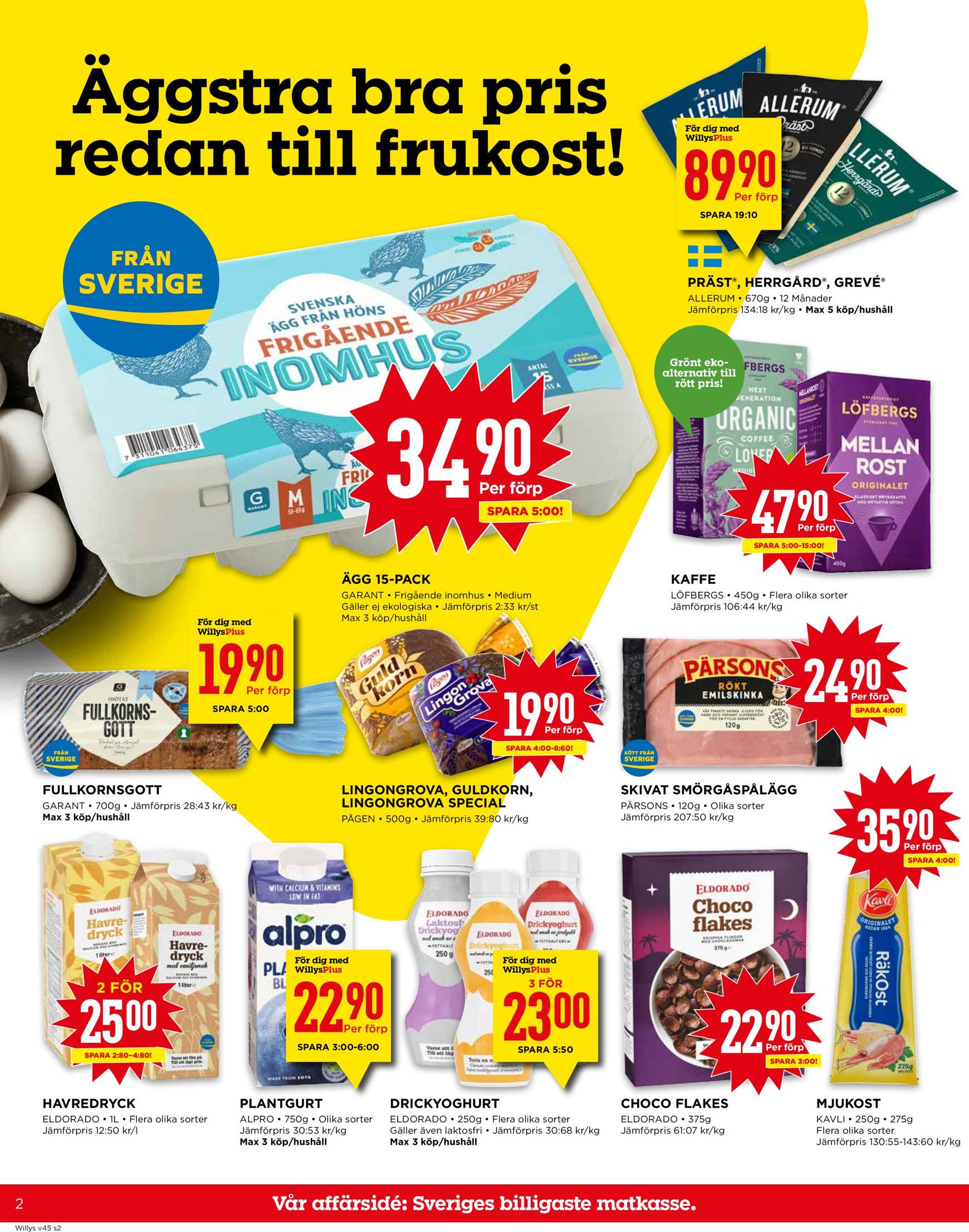 Willy's-reklambladet är giltigt från 04.11. - 10.11. 2