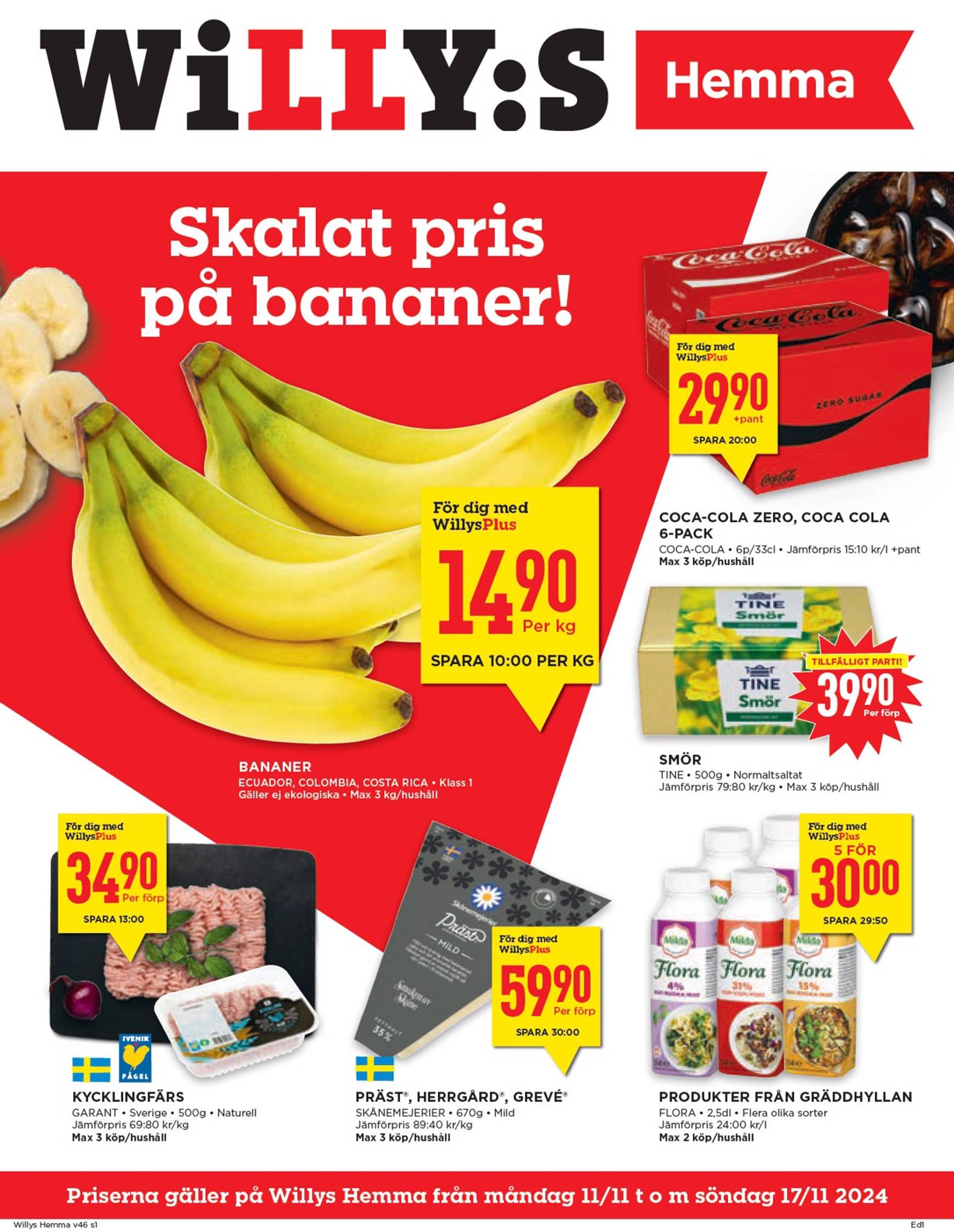 Willy's - Hemma-reklambladet är giltigt från 11.11. - 17.11.