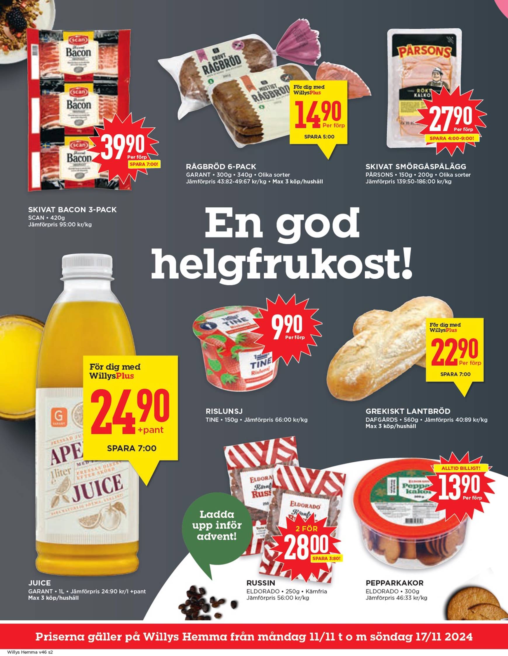 Willy's - Hemma-reklambladet är giltigt från 11.11. - 17.11. 2