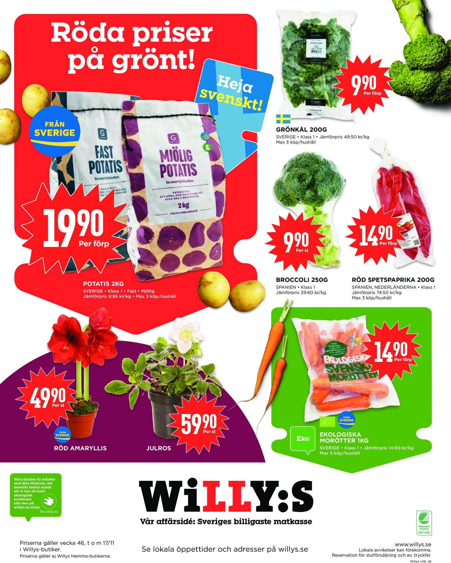 Willy's-reklambladet är giltigt från 11.11. - 17.11. 8