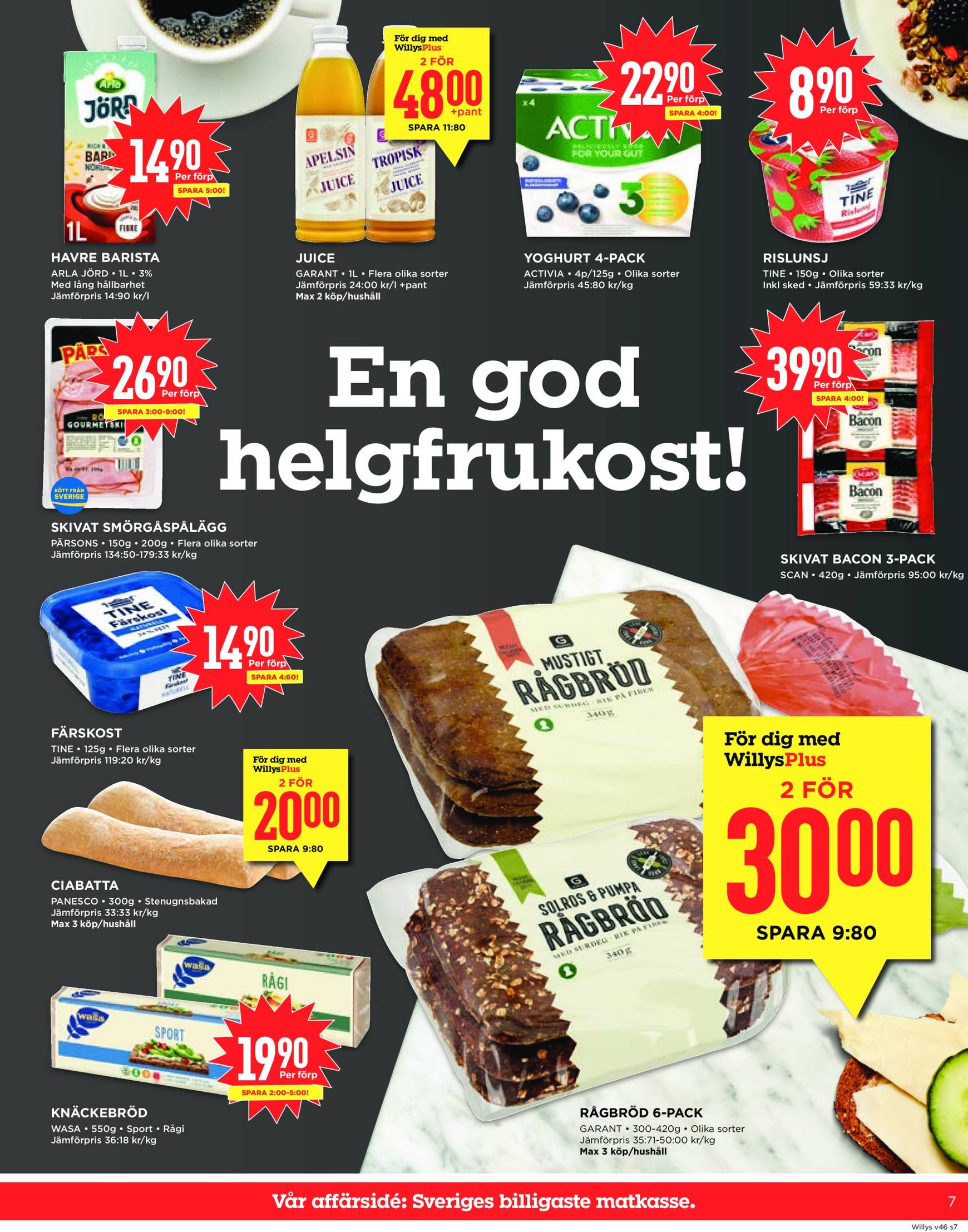 Willy's-reklambladet är giltigt från 11.11. - 17.11. 7