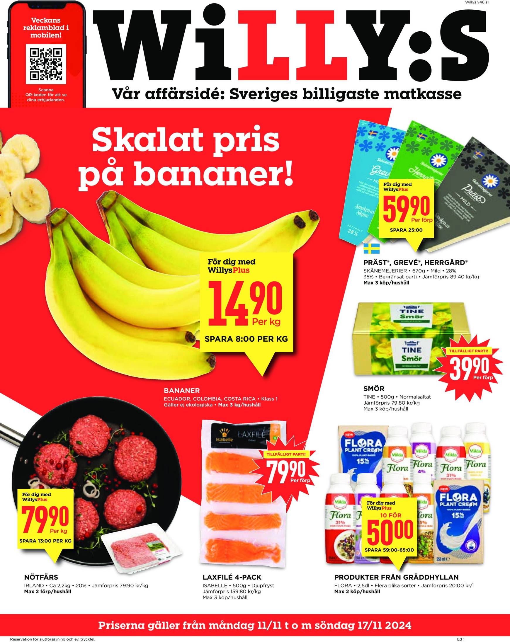 Willy's-reklambladet är giltigt från 11.11. - 17.11.