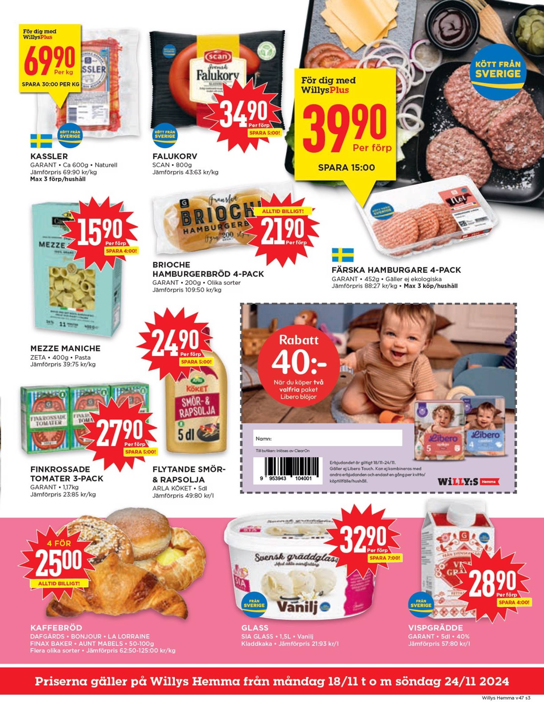 Willy's - Hemma-reklambladet är giltigt från 18.11. - 24.11. 3