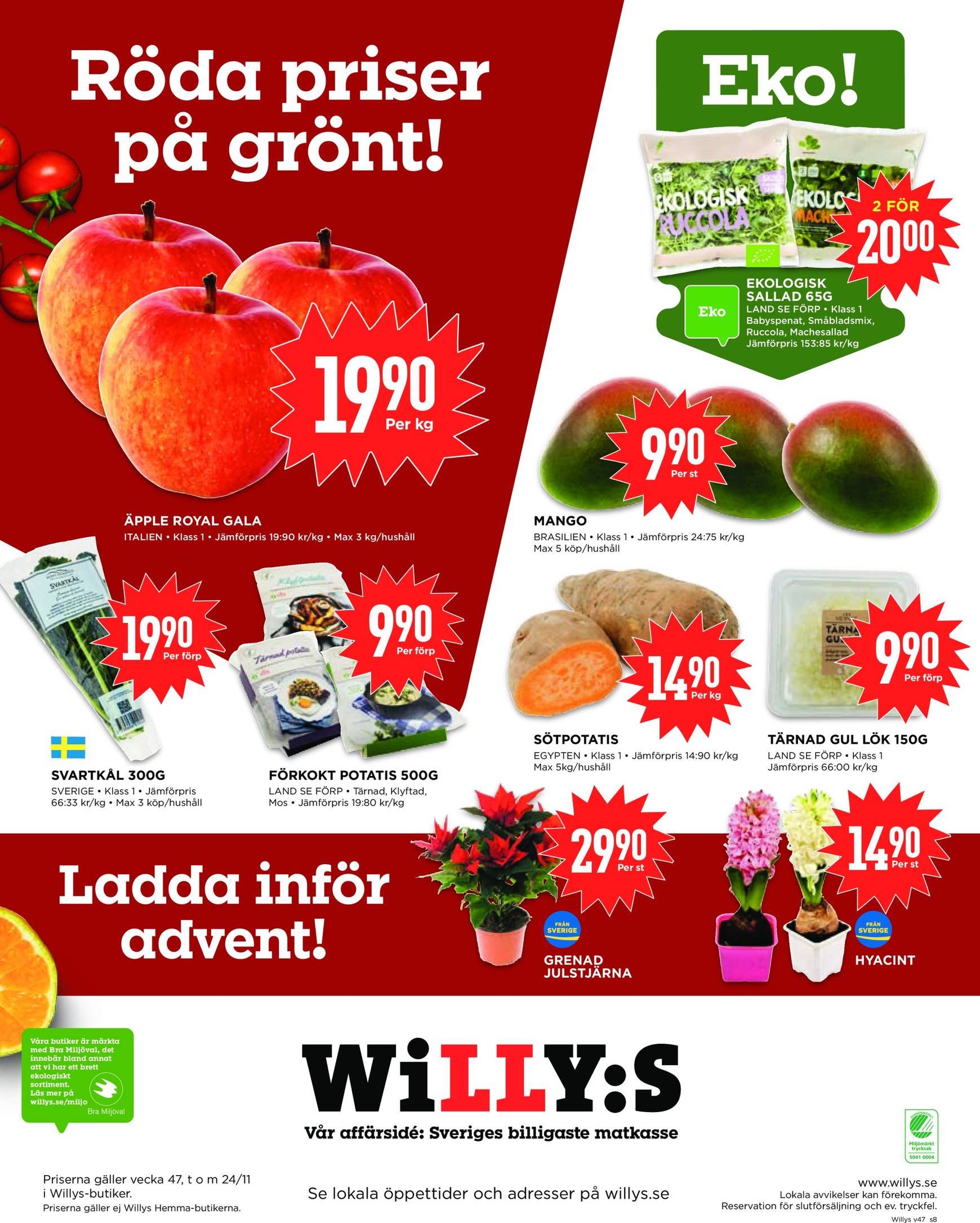 Willy's-reklambladet är giltigt från 18.11. - 24.11. 8