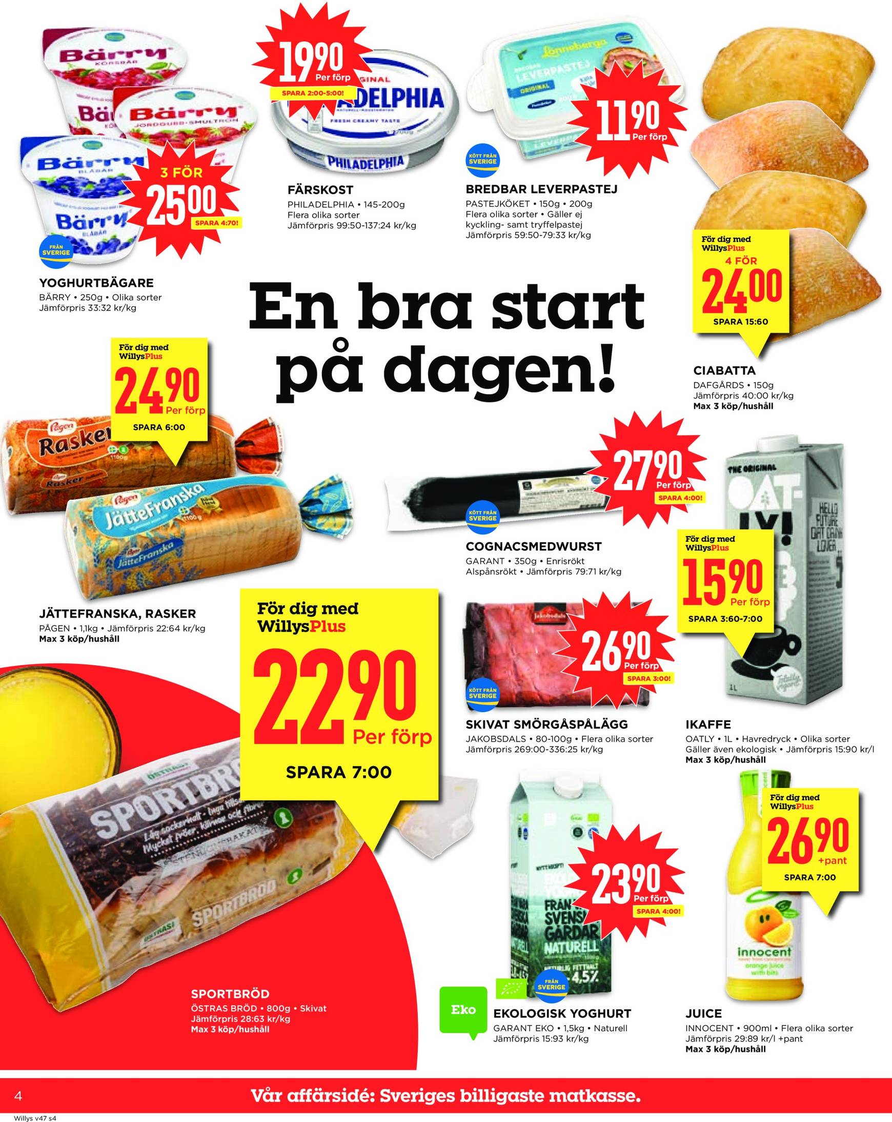 Willy's-reklambladet är giltigt från 18.11. - 24.11. 4