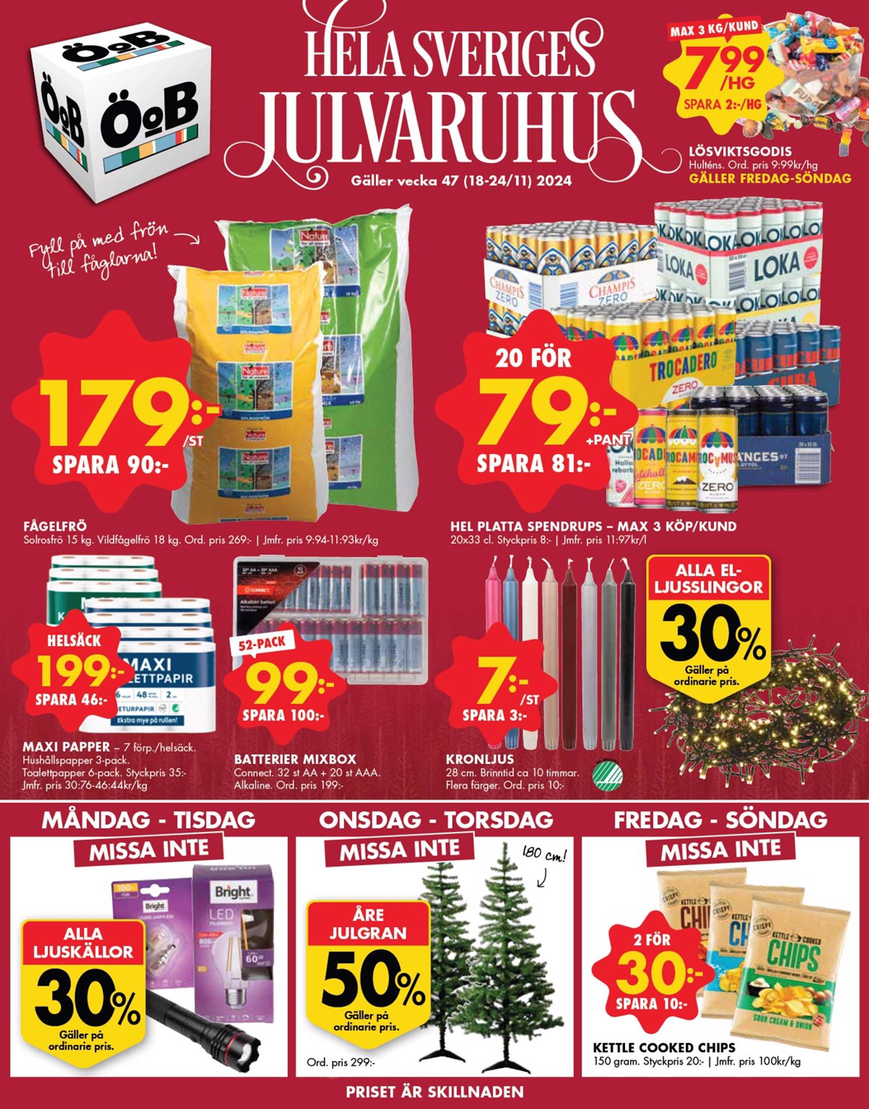 ÖoB - Julvaruhus-reklambladet är giltigt från 18.11. - 24.11.