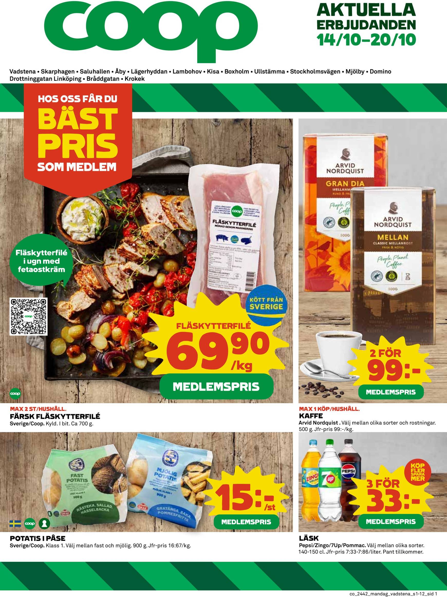 Coop-reklambladet är giltigt från 14.10. - 20.10.