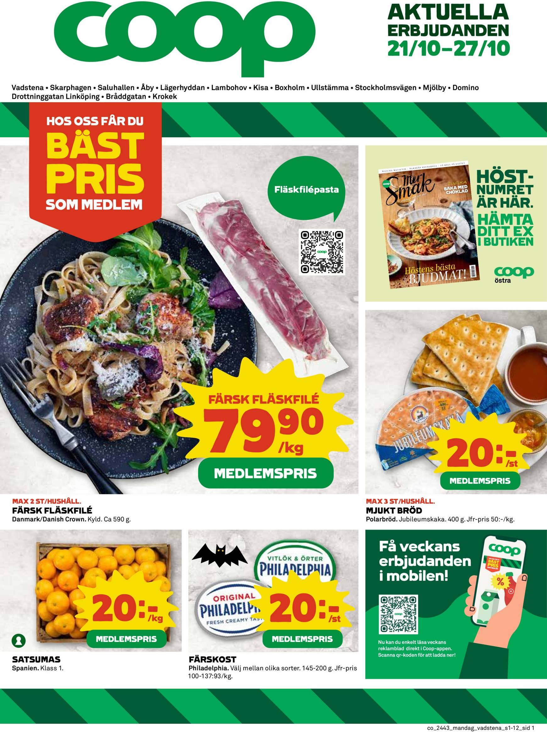 Coop-reklambladet är giltigt från 21.10. - 27.10.