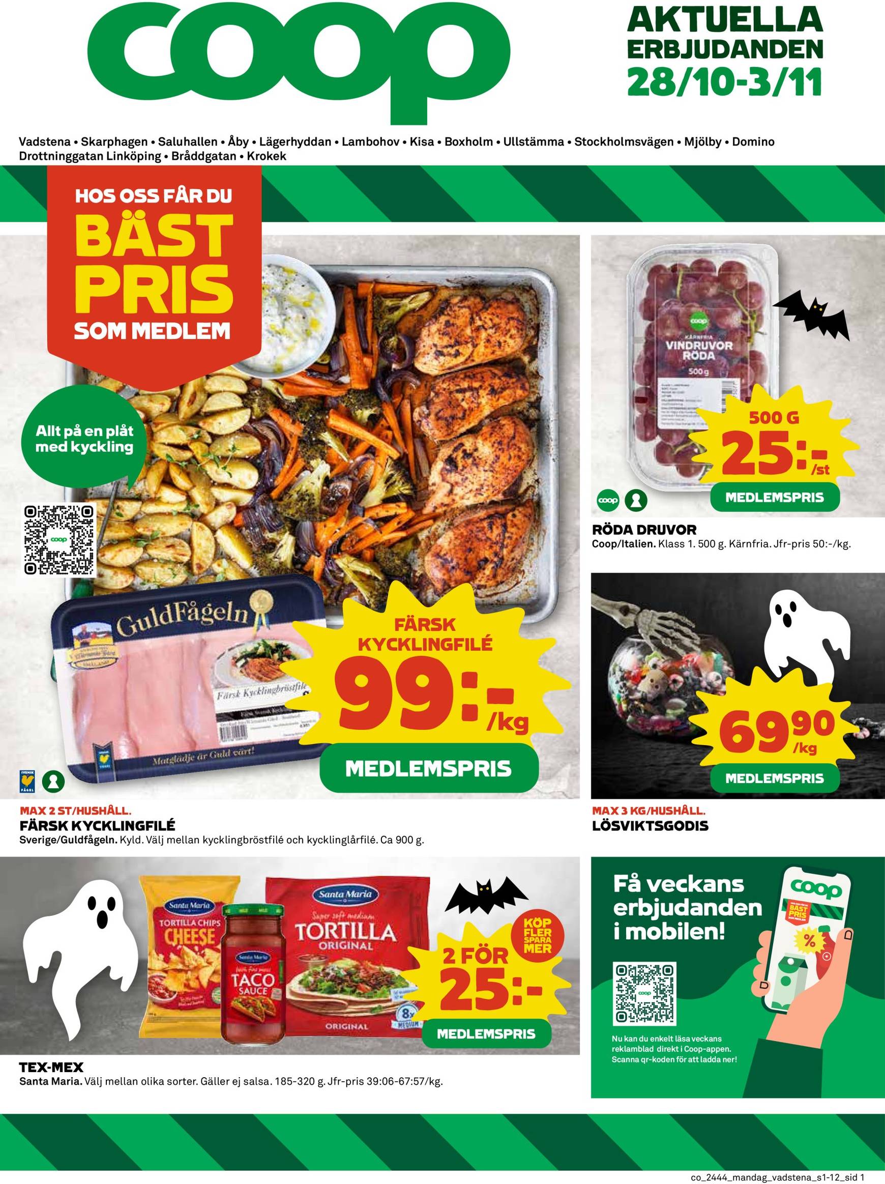 Coop-reklambladet är giltigt från 28.10. - 03.11.