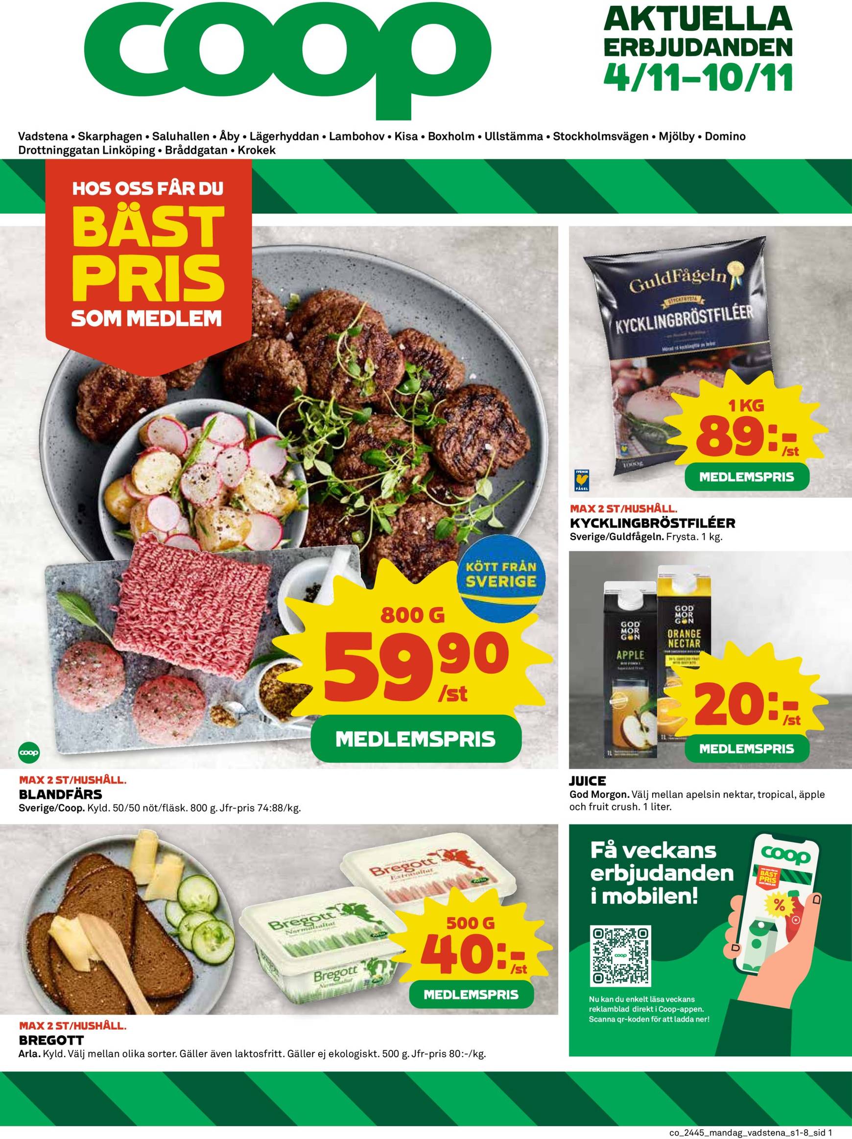 Coop-reklambladet är giltigt från 04.11. - 10.11.