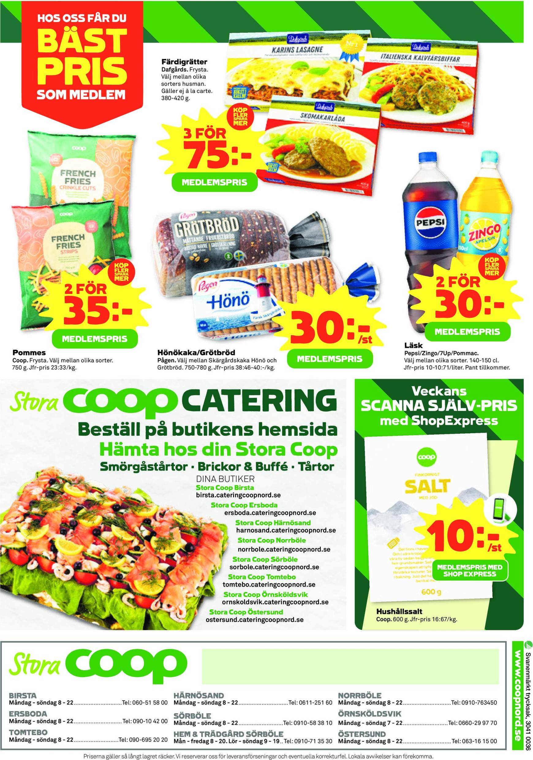 Stora Coop - Ersboda, Tomtebo-reklambladet är giltigt från 11.11. - 17.11. 12