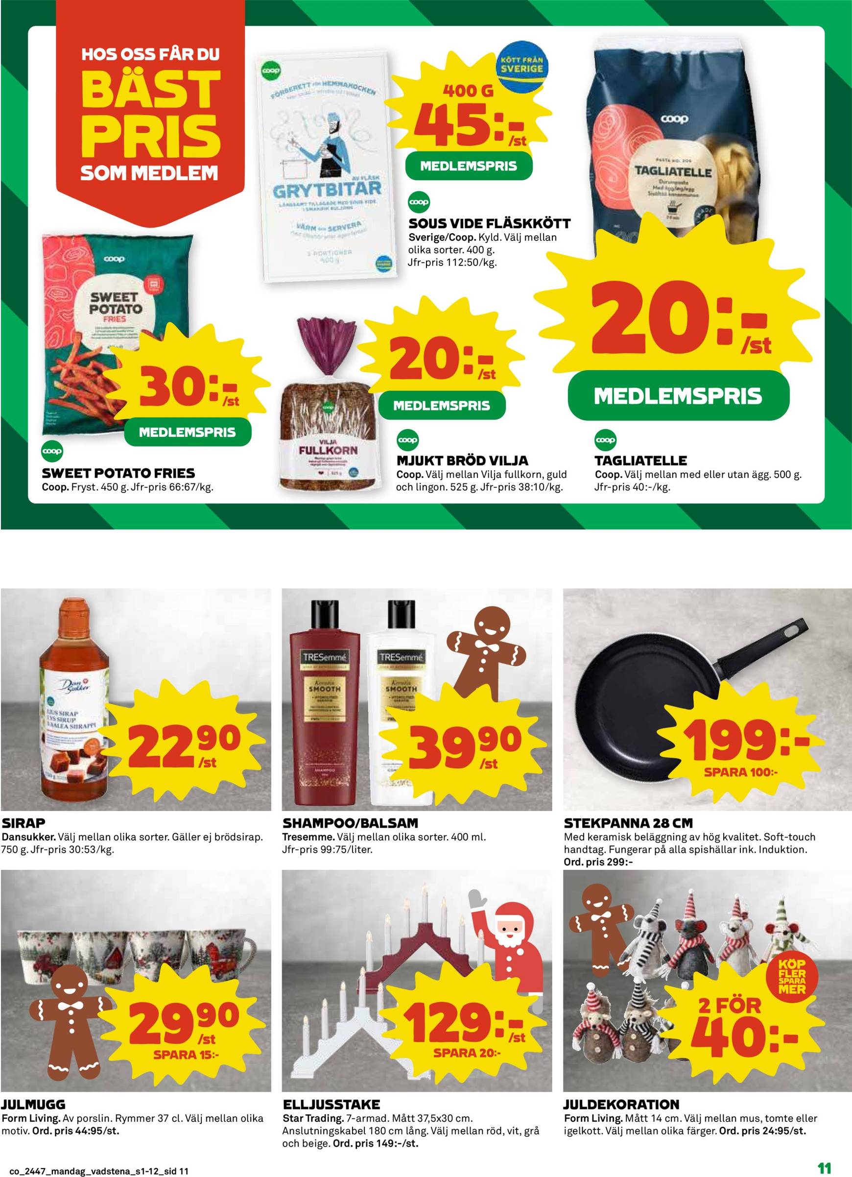 Coop-reklambladet är giltigt från 18.11. - 24.11. 11