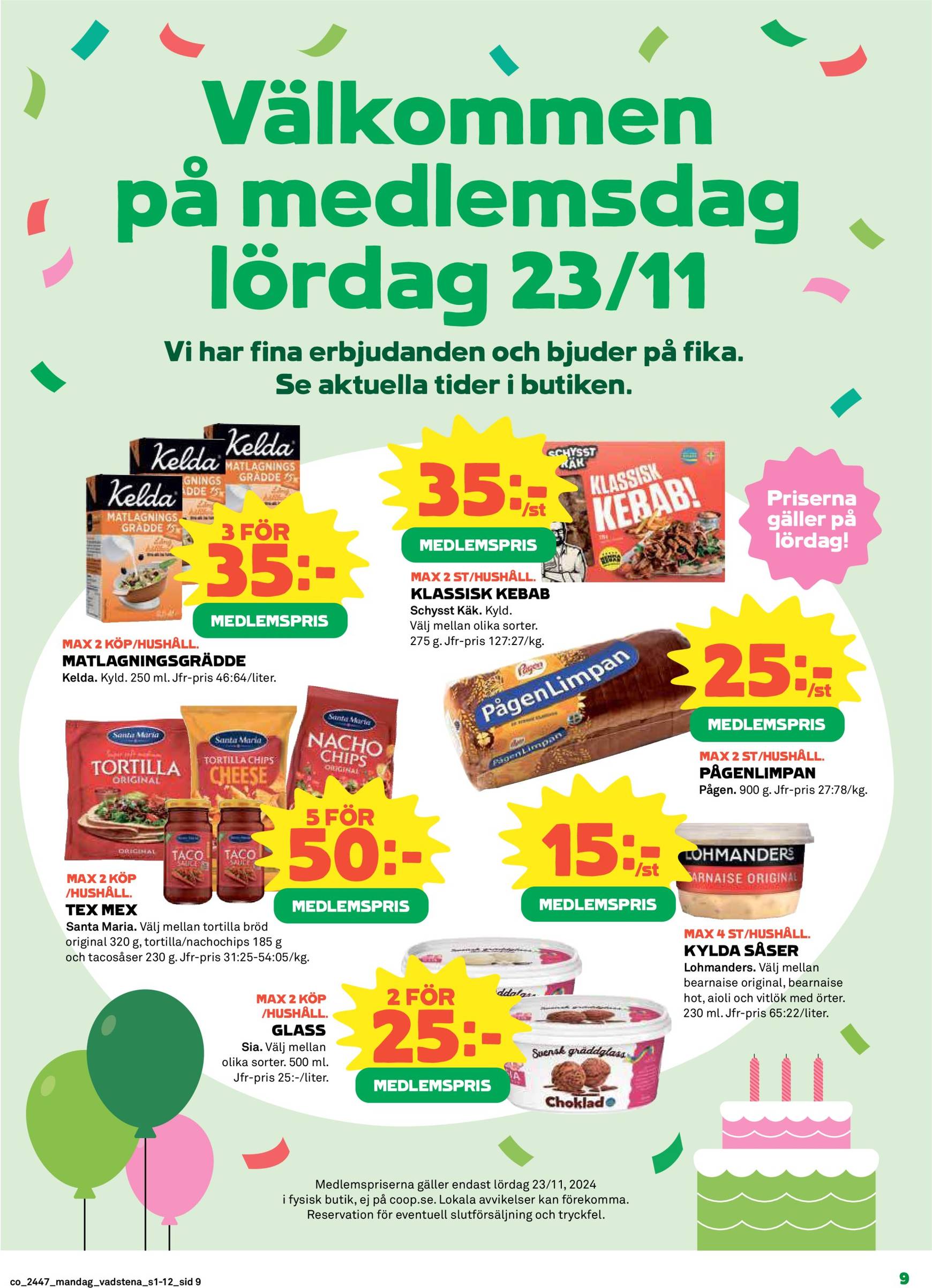 Coop-reklambladet är giltigt från 18.11. - 24.11. 9