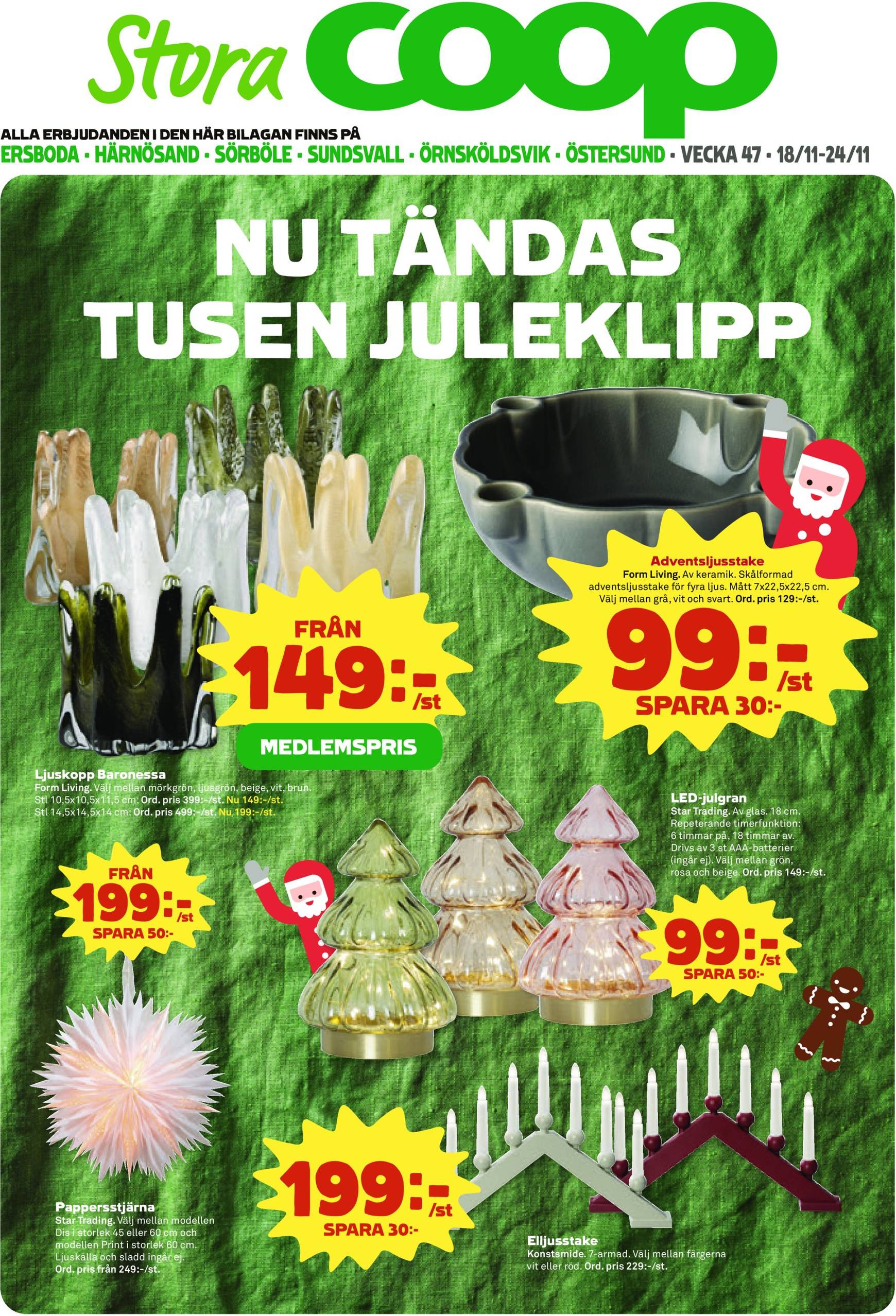 Stora Coop - Ersboda, Tomtebo-reklambladet är giltigt från 18.11. - 24.11. 17