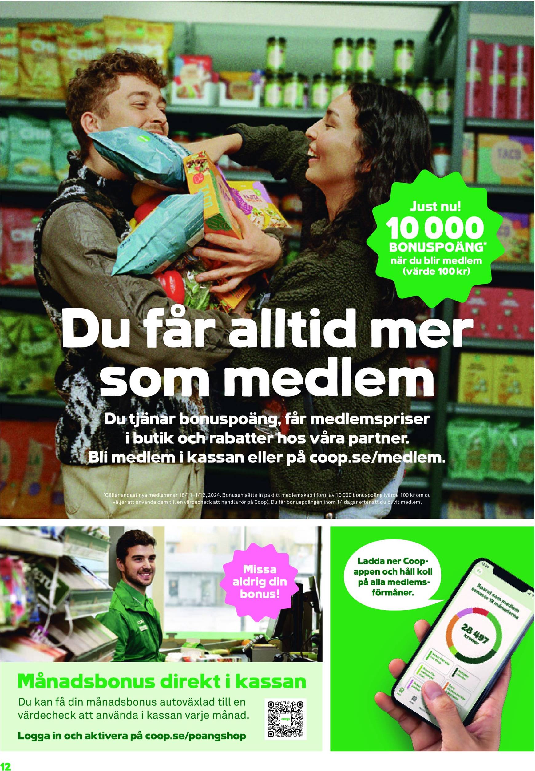 Stora Coop - Ersboda, Tomtebo-reklambladet är giltigt från 18.11. - 24.11. 12