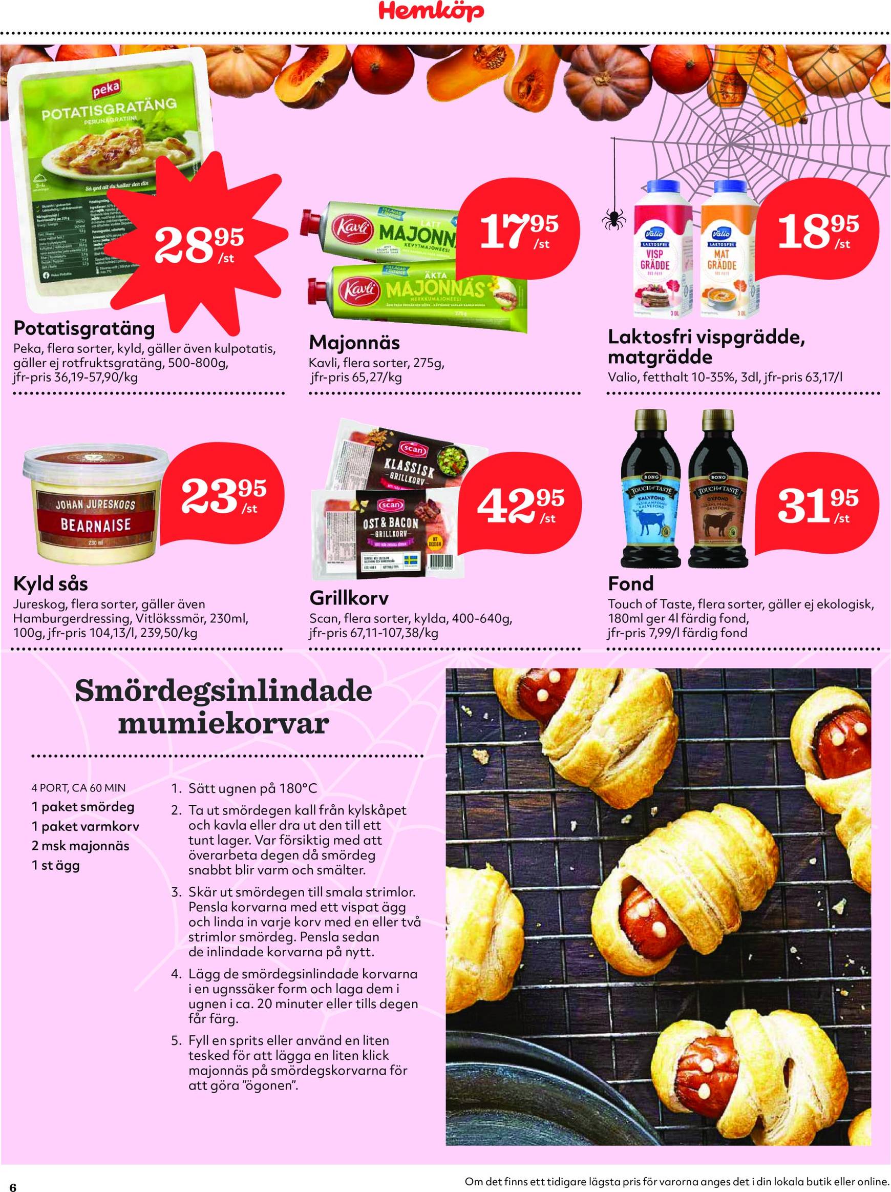 Hemköp-reklambladet är giltigt från 28.10. - 03.11. 6