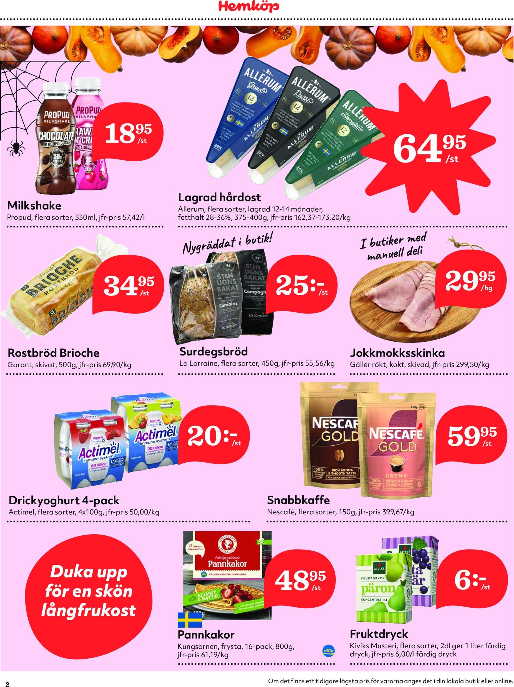 Hemköp-reklambladet är giltigt från 28.10. - 03.11. 2