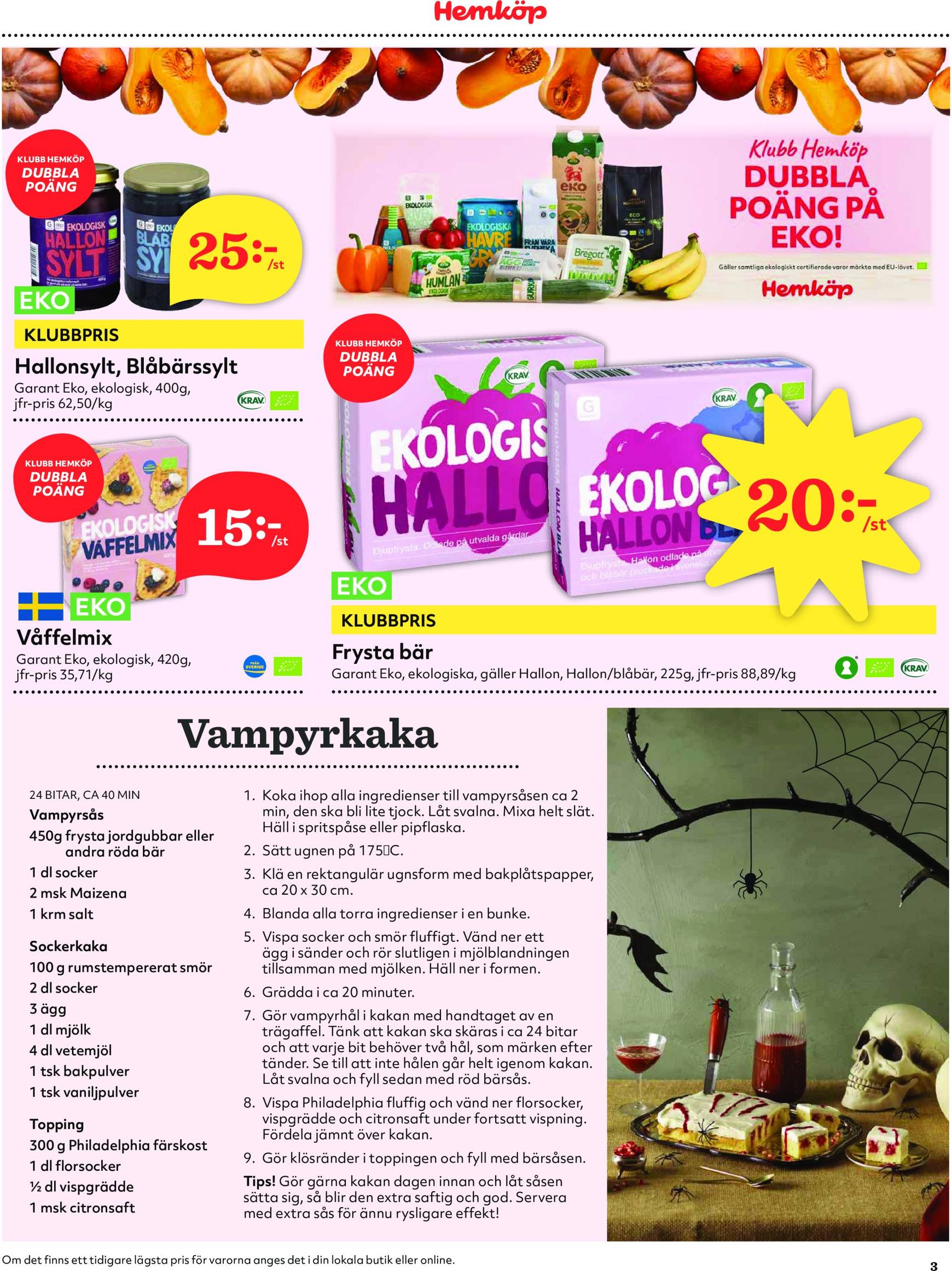 Hemköp-reklambladet är giltigt från 28.10. - 03.11. 3