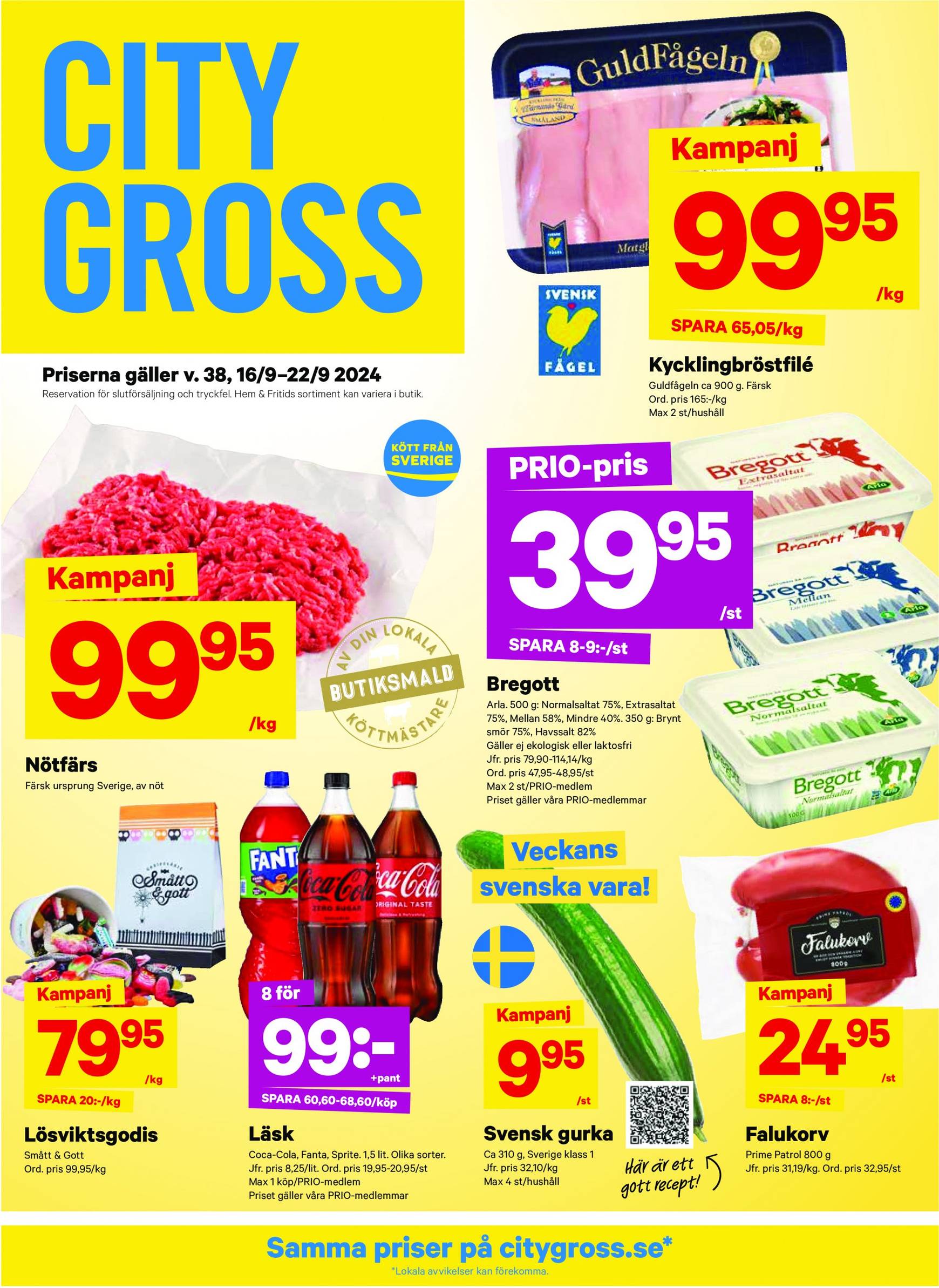 City Gross-reklambladet giltigt från 16.09. - 22.09.