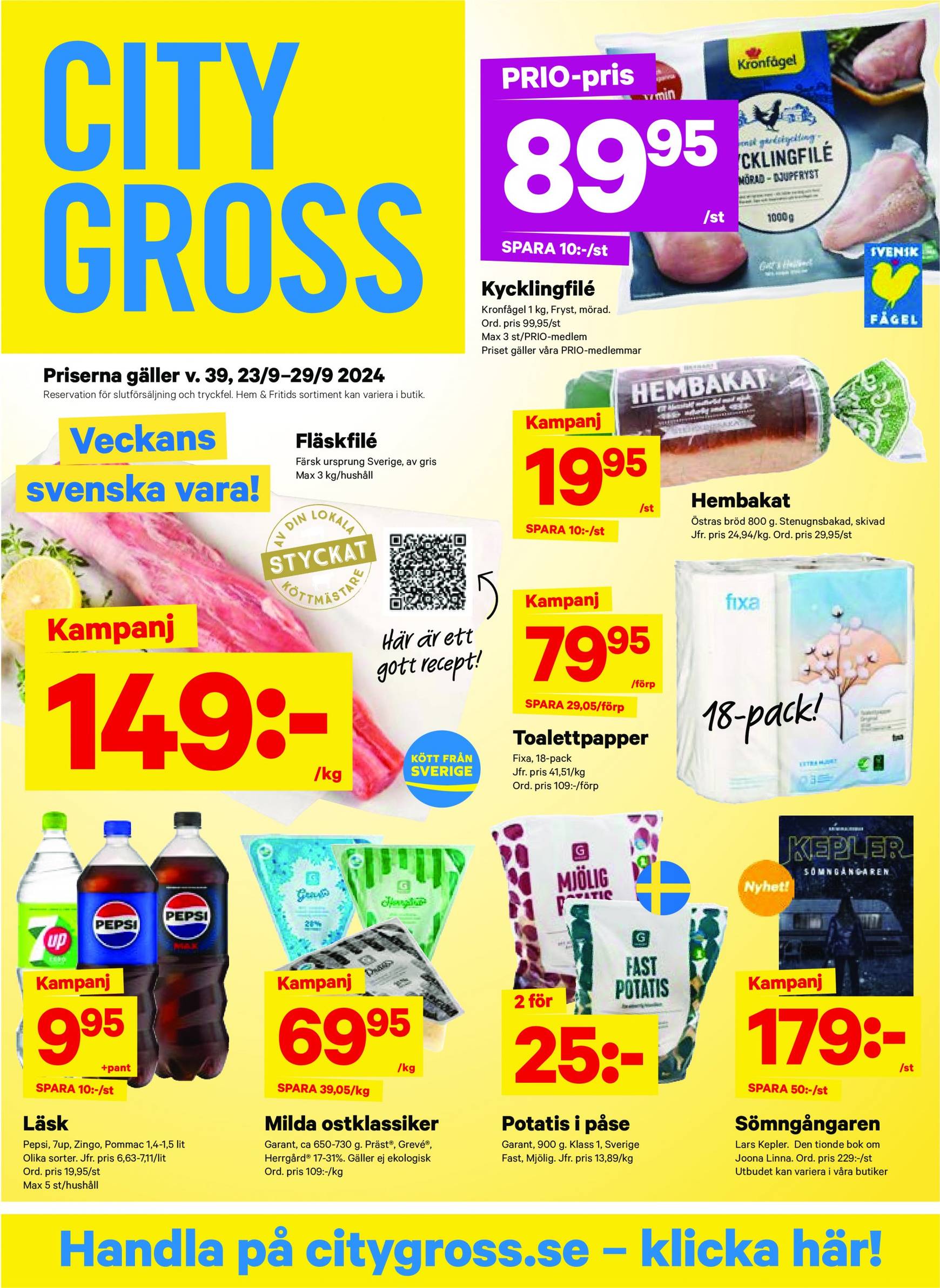 City Gross-reklambladet giltigt från 23.09. - 29.09.