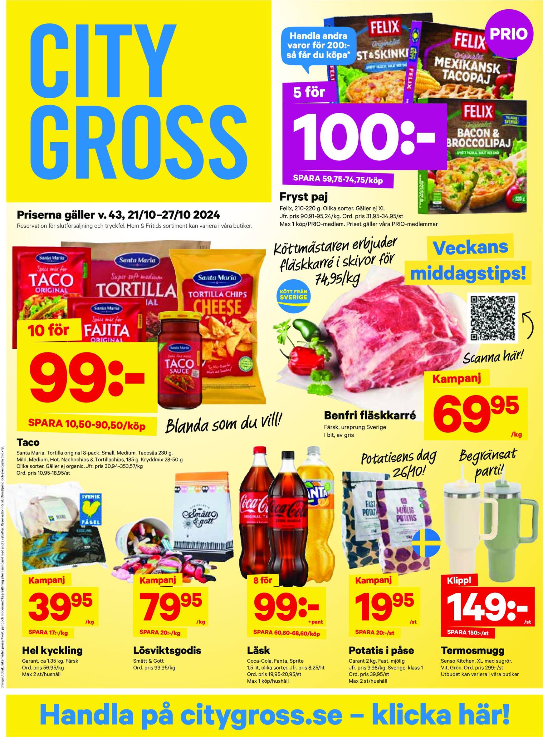 City Gross-reklambladet är giltigt från 21.10. - 27.10.