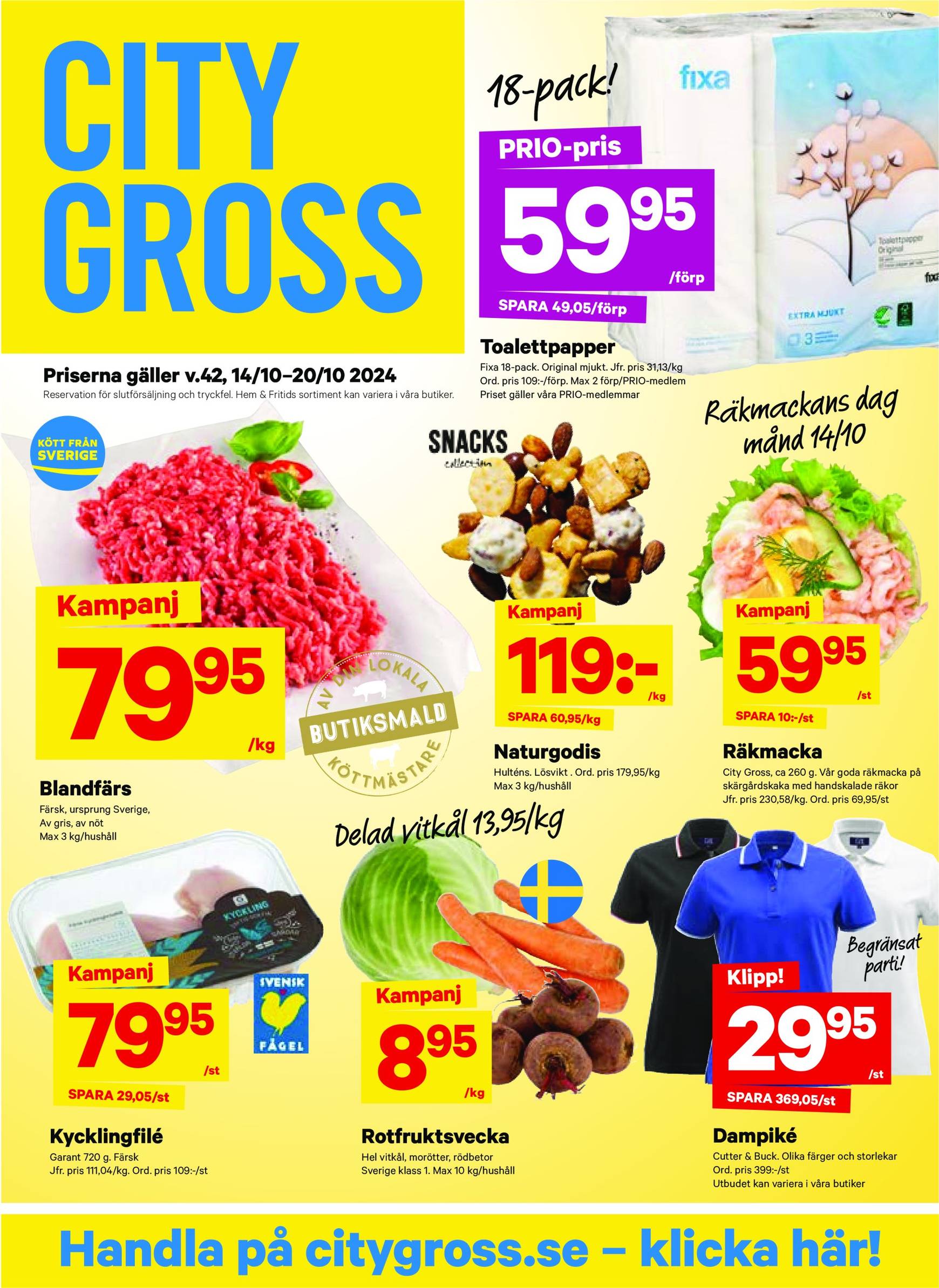 City Gross-reklambladet är giltigt från 14.10. - 20.10.