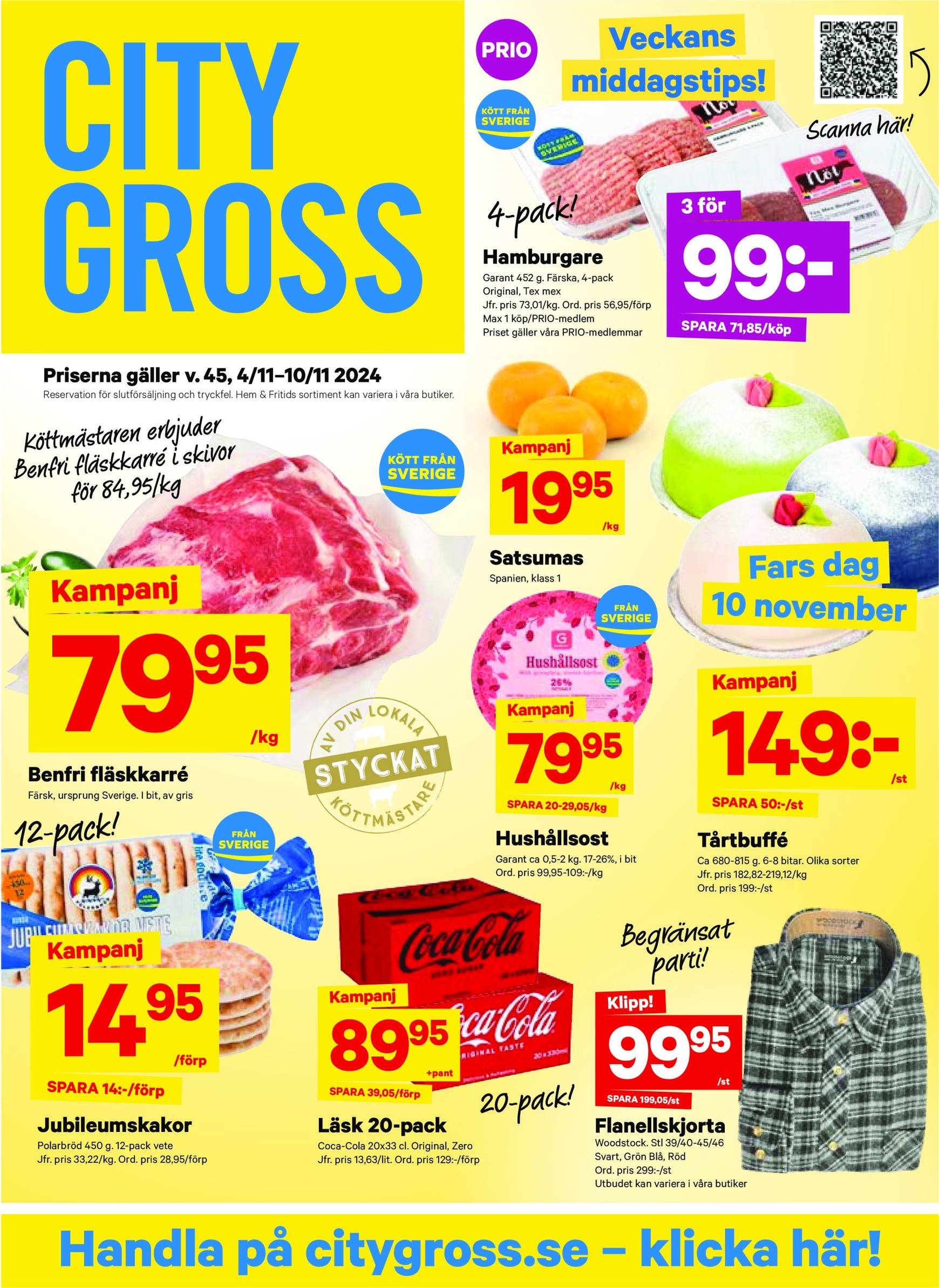 City Gross-reklambladet är giltigt från 04.11. - 10.11.