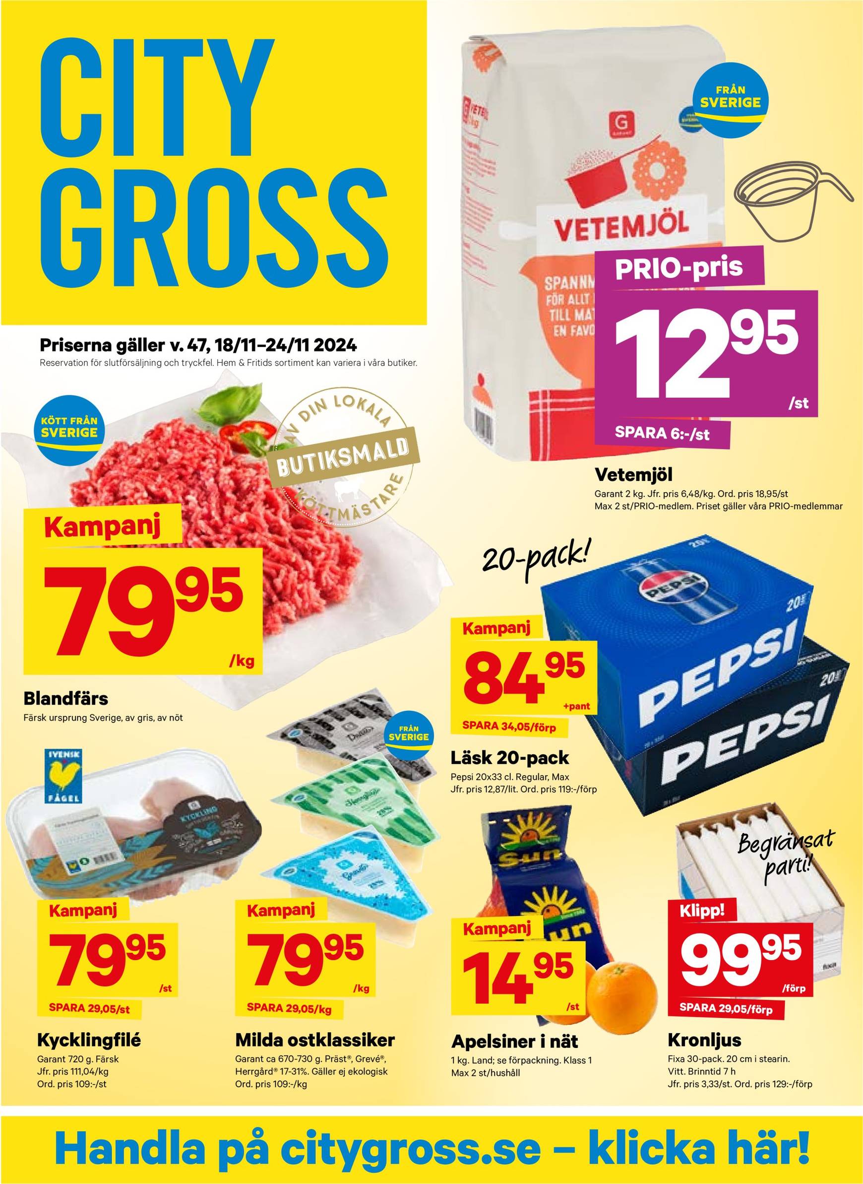 City Gross-reklambladet är giltigt från 18.11. - 24.11.