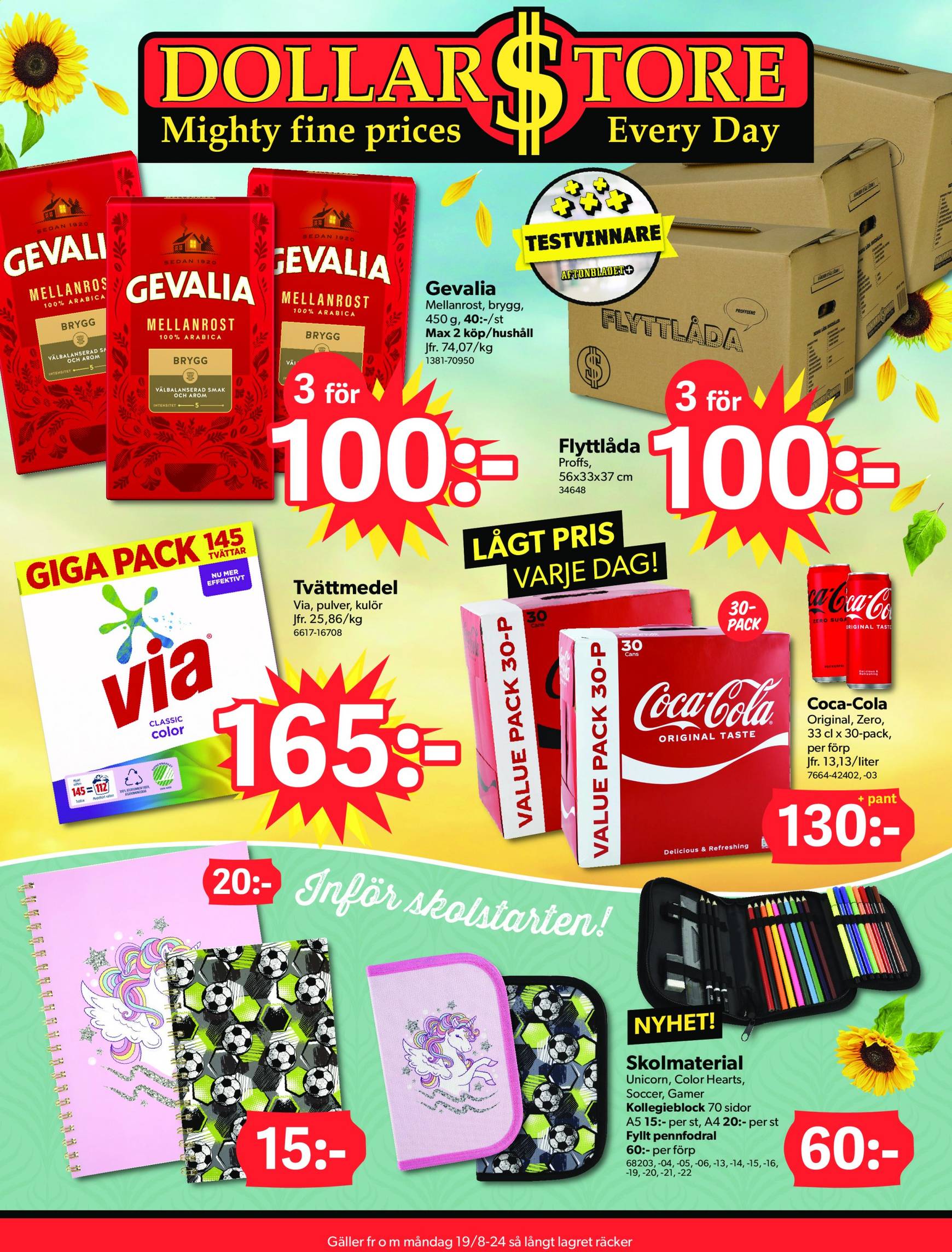 Dollar Store-reklambladet giltigt från 19.08. - 19.09.