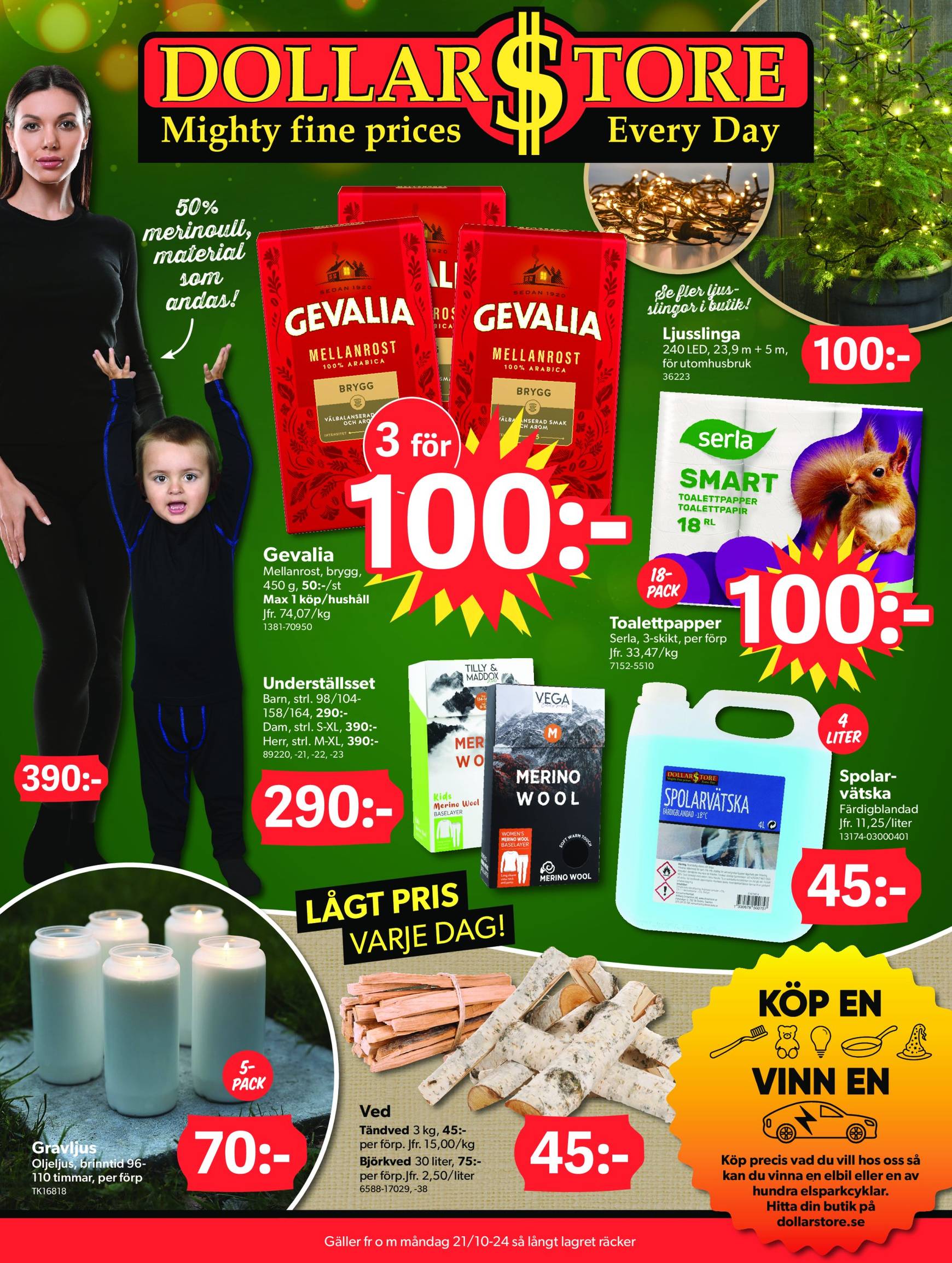 Dollar Store-reklambladet är giltigt från 21.10. - 03.11.