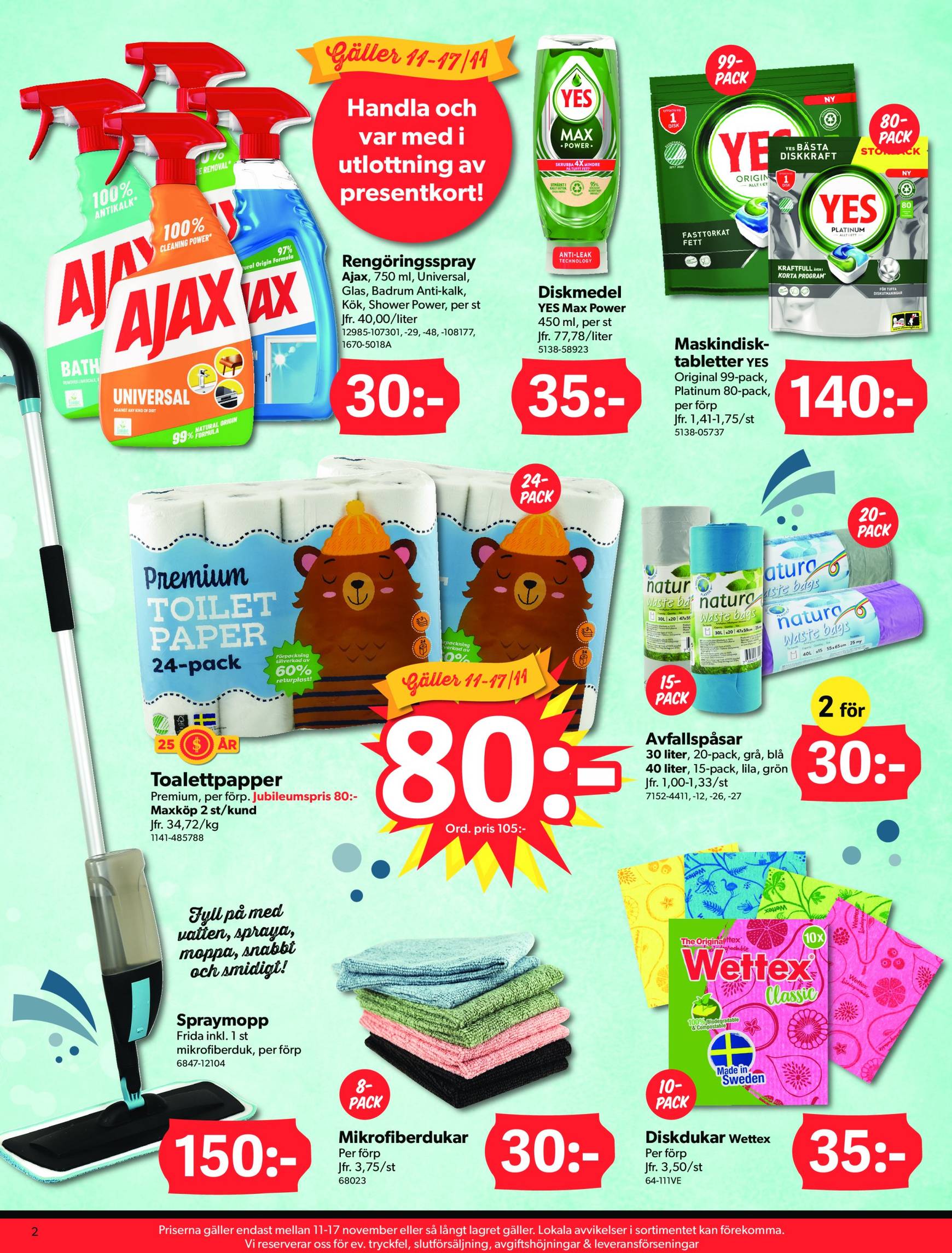 Dollar Store-reklambladet är giltigt från 11.11. - 24.11. 2