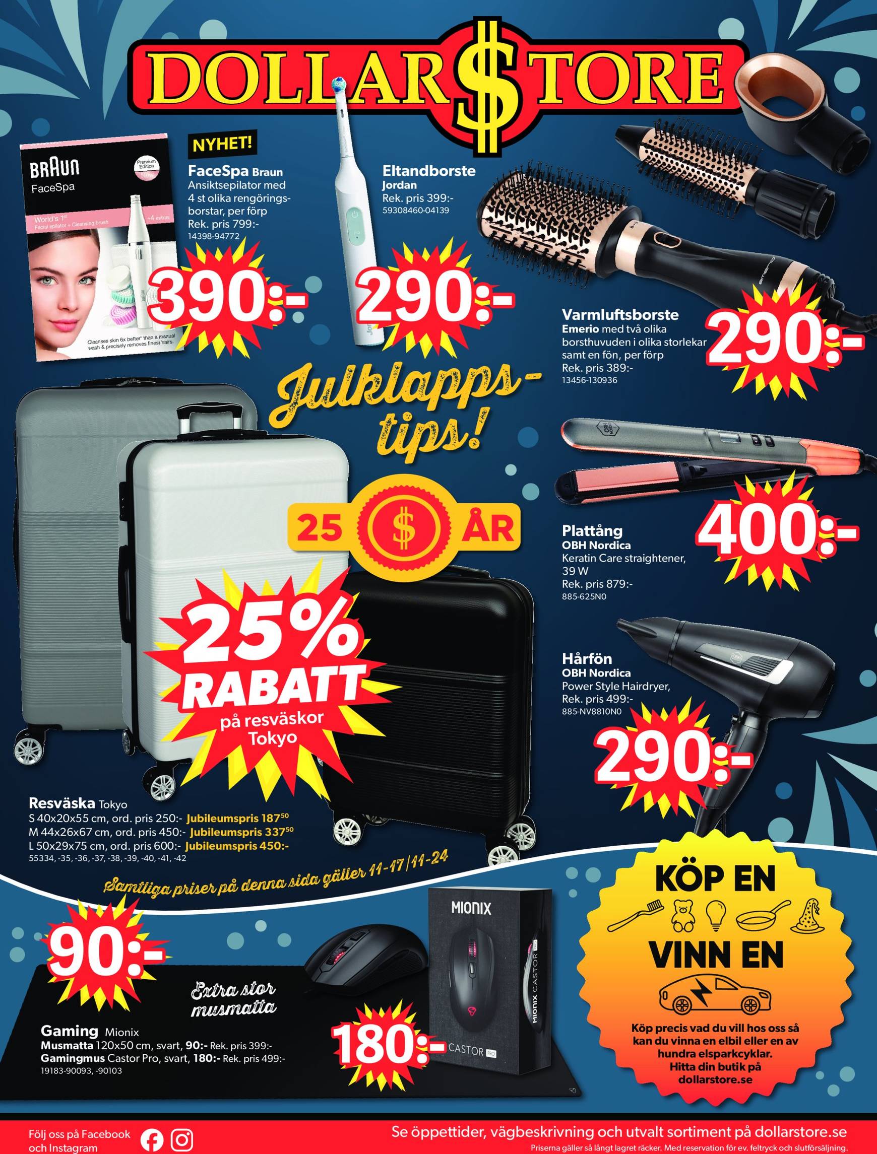 Dollar Store-reklambladet är giltigt från 11.11. - 24.11. 16