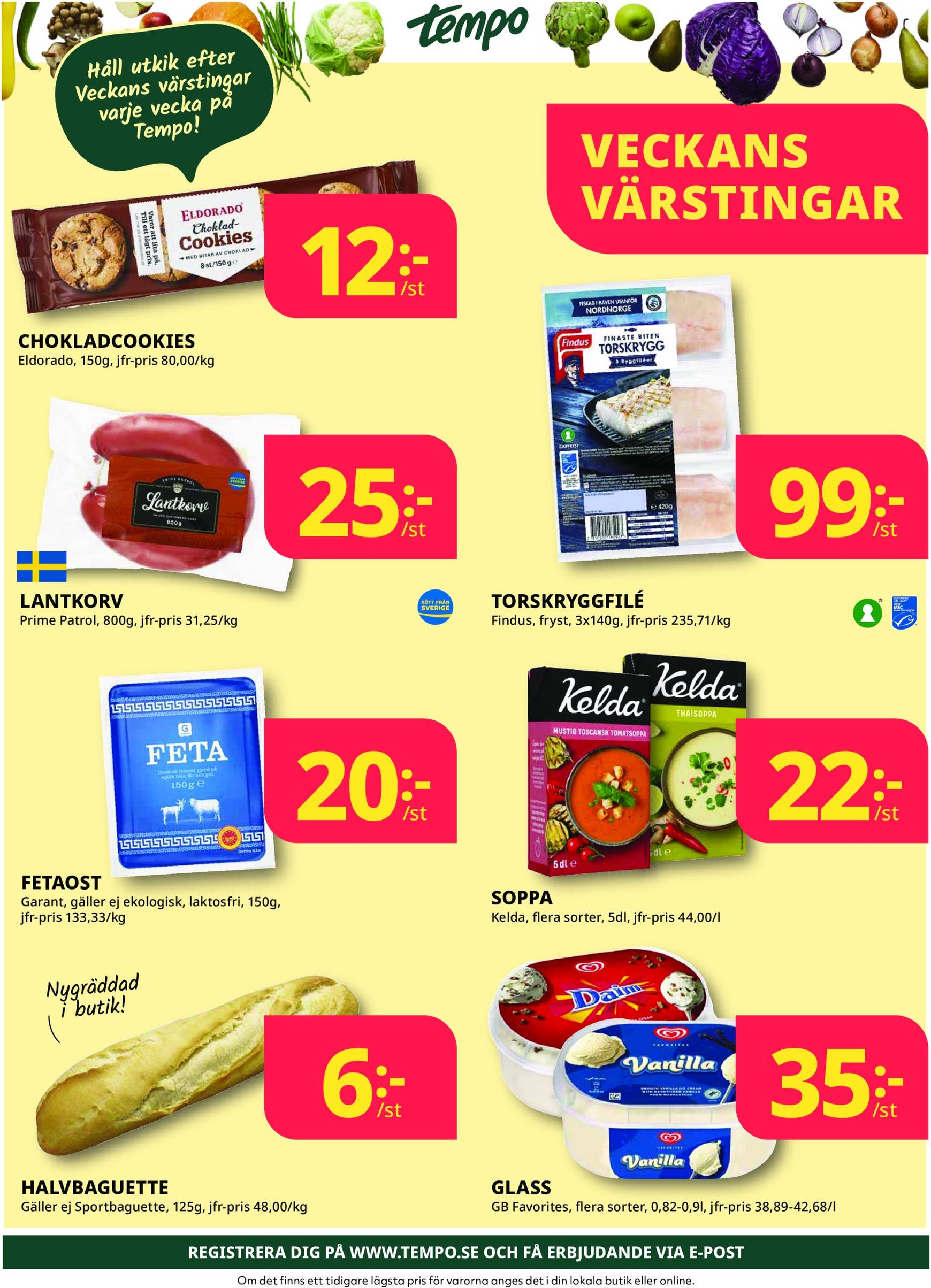 Tempo-reklambladet är giltigt från 14.10. - 20.10. 8