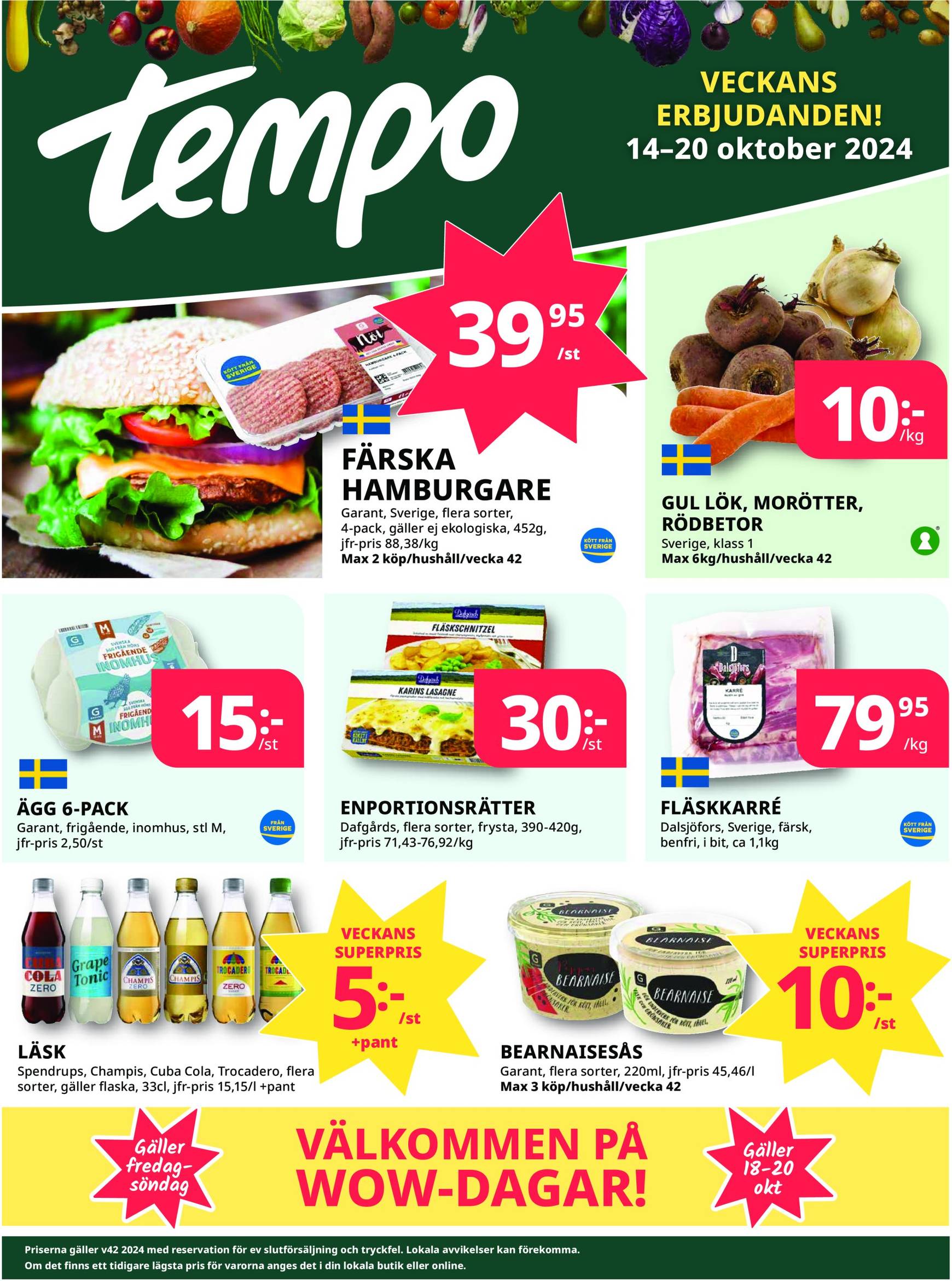 Tempo-reklambladet är giltigt från 14.10. - 20.10.