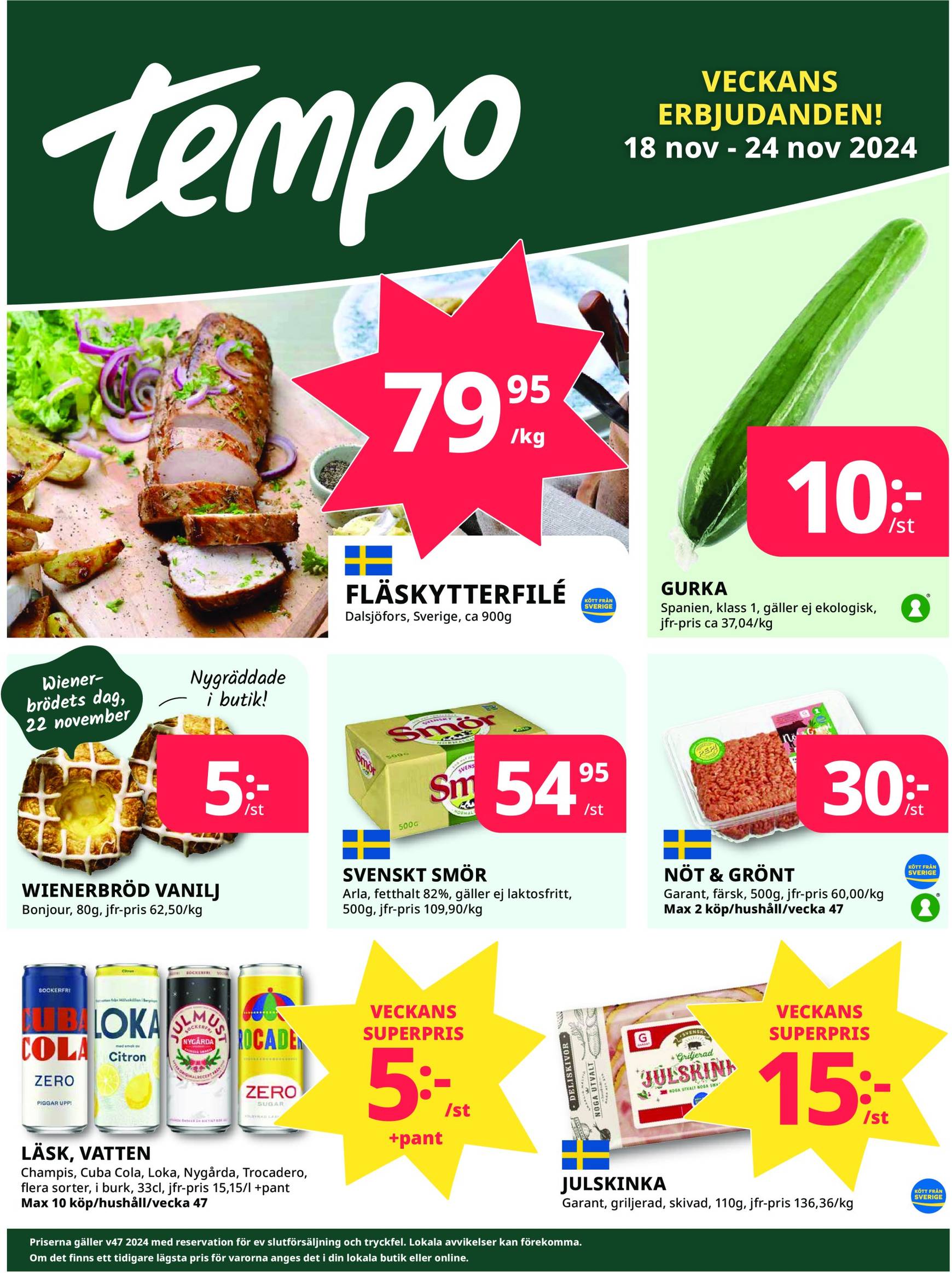 Tempo-reklambladet är giltigt från 18.11. - 24.11.