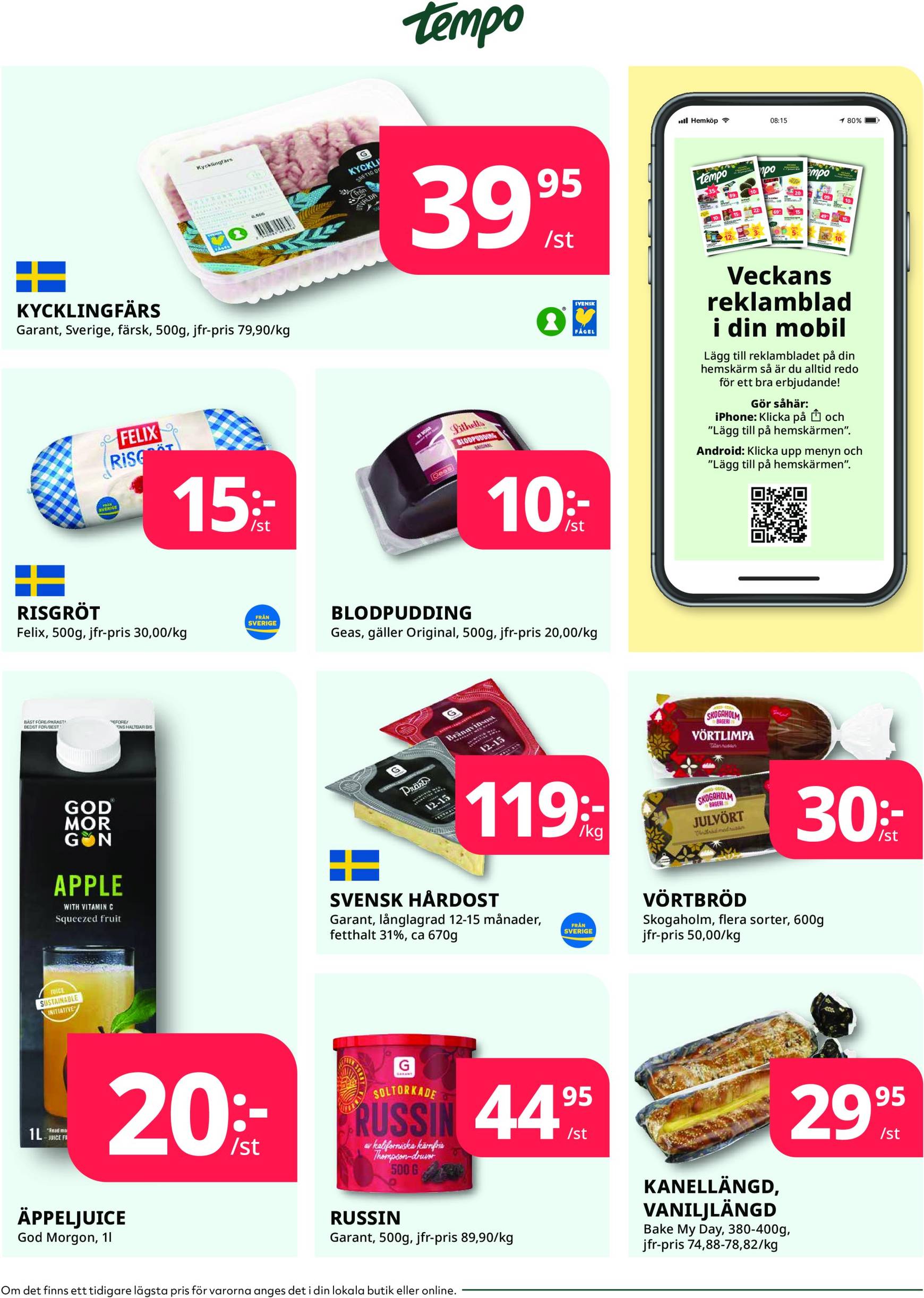 Tempo-reklambladet är giltigt från 18.11. - 24.11. 2