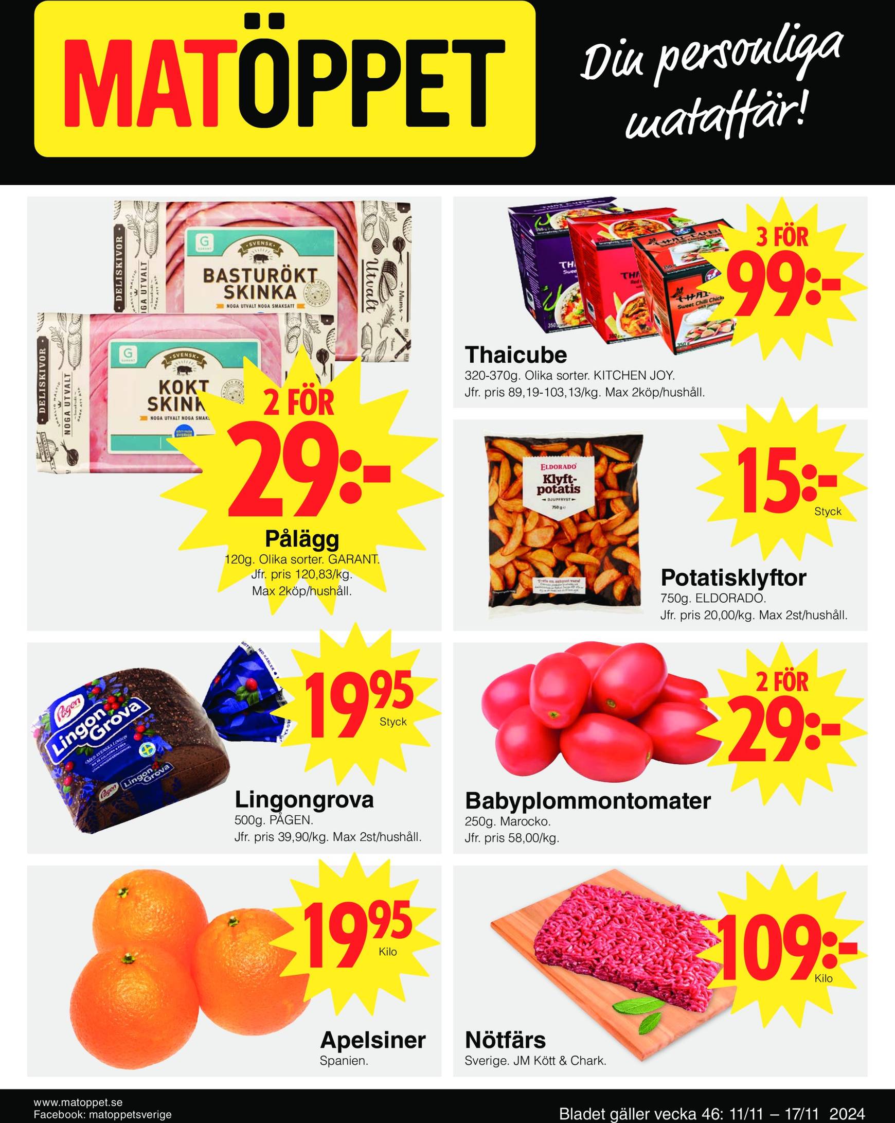 Matöppet-reklambladet är giltigt från 11.11. - 17.11.